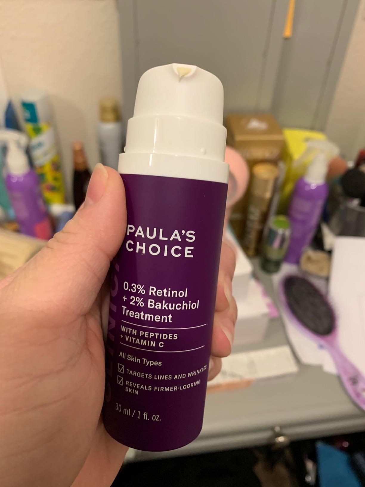 Paula's Choice CLINICAL 0.3% Retinol + 2% Bakuchiol Face Serum Treatment, Anti-Aging Serum for Face with Ceramides, Hylauronic Acid, Vitamin C & E, Deep Wrinkles & Fine Lines, Fragrance-Free, 1 oz customer photo 2