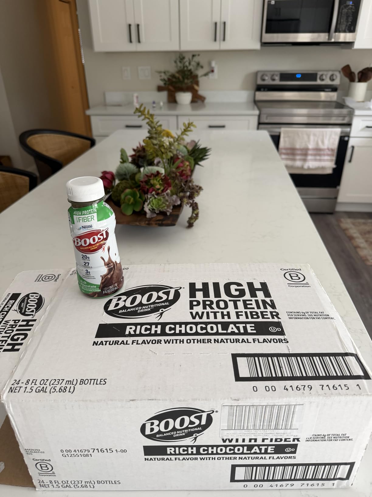 BOOST High Protein with Fiber Balanced Nutritional Shake, Chocolate, 24 pk customer photo 1