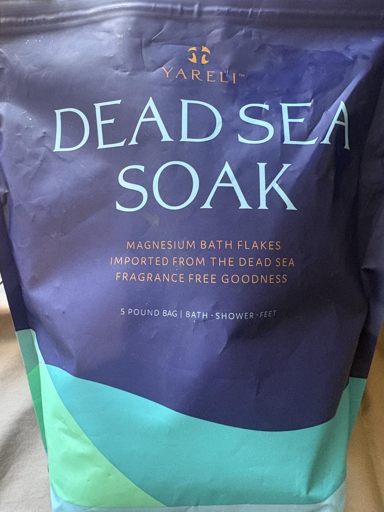 Yareli Magnesium Flakes, 15lb, Dead Sea Bath & Foot Soak, Alternative to Epsom Salt with Over 800,000mg of Magnesium Chloride Per Bag customer photo 1