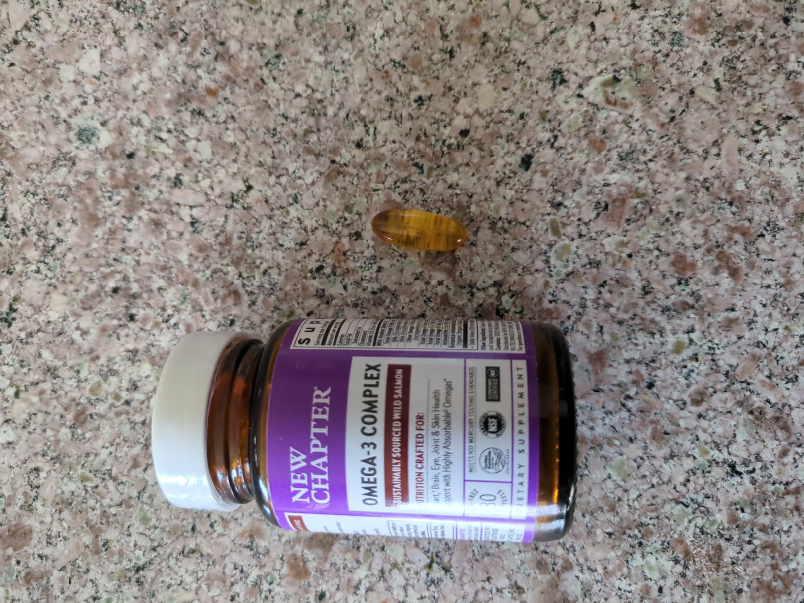 New Chapter Omega-3 Complex, 1000mg Softgels, Fish Oil Supplement Wild Alaskan Salmon for Heart, Brain, Eye, Joint & Skin Health Support - 30 Count customer photo 1