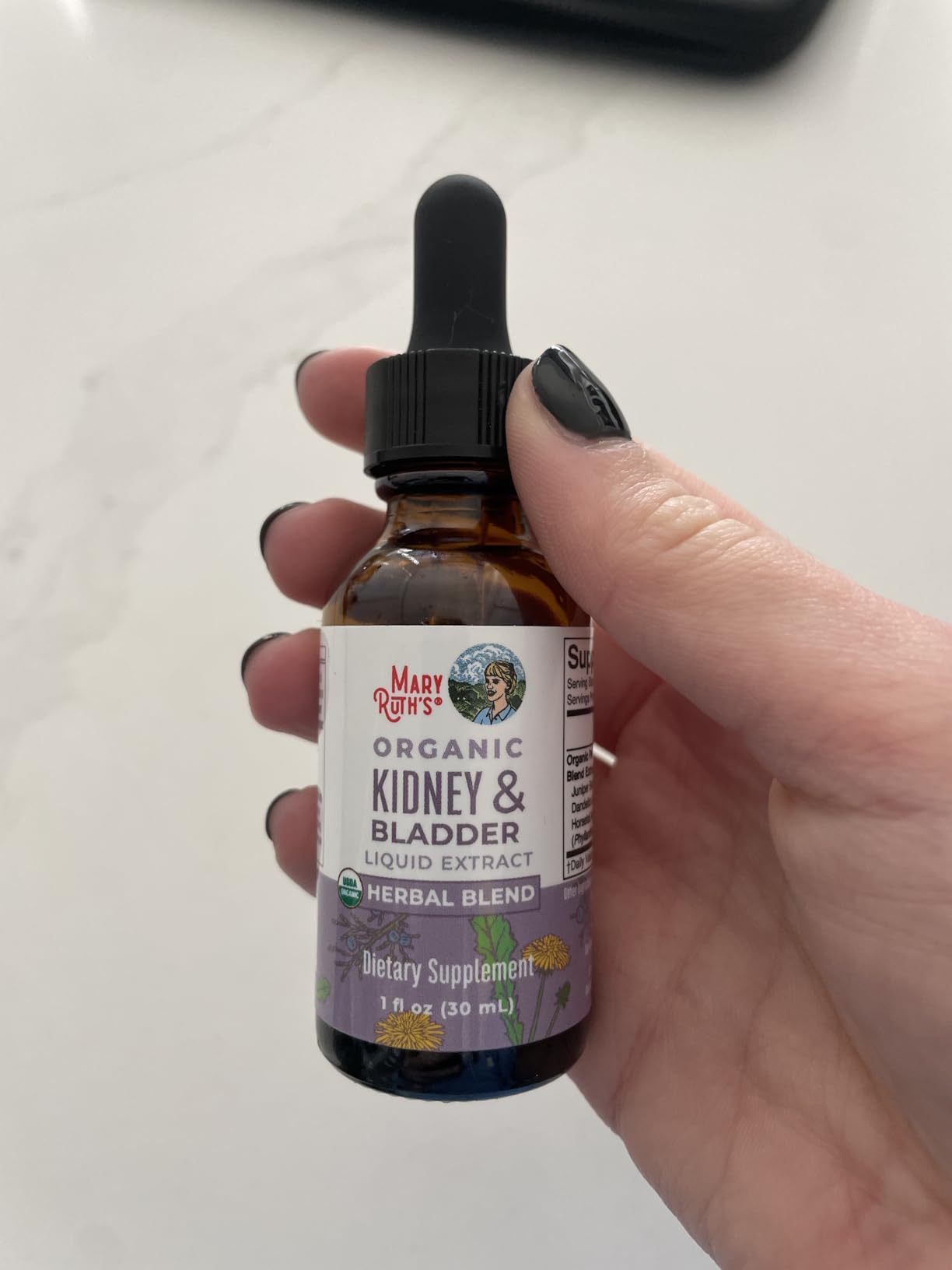 MARYRUTH'S Organics Herbal Supplement Drops | Support Renal & Urinary Systems | Juniper Berry | Cleavers | Dandelion | Hawthorn | Horsetail & Chanca Piedra | Vegan | Non-GMO | 1 Fl Oz customer photo 1