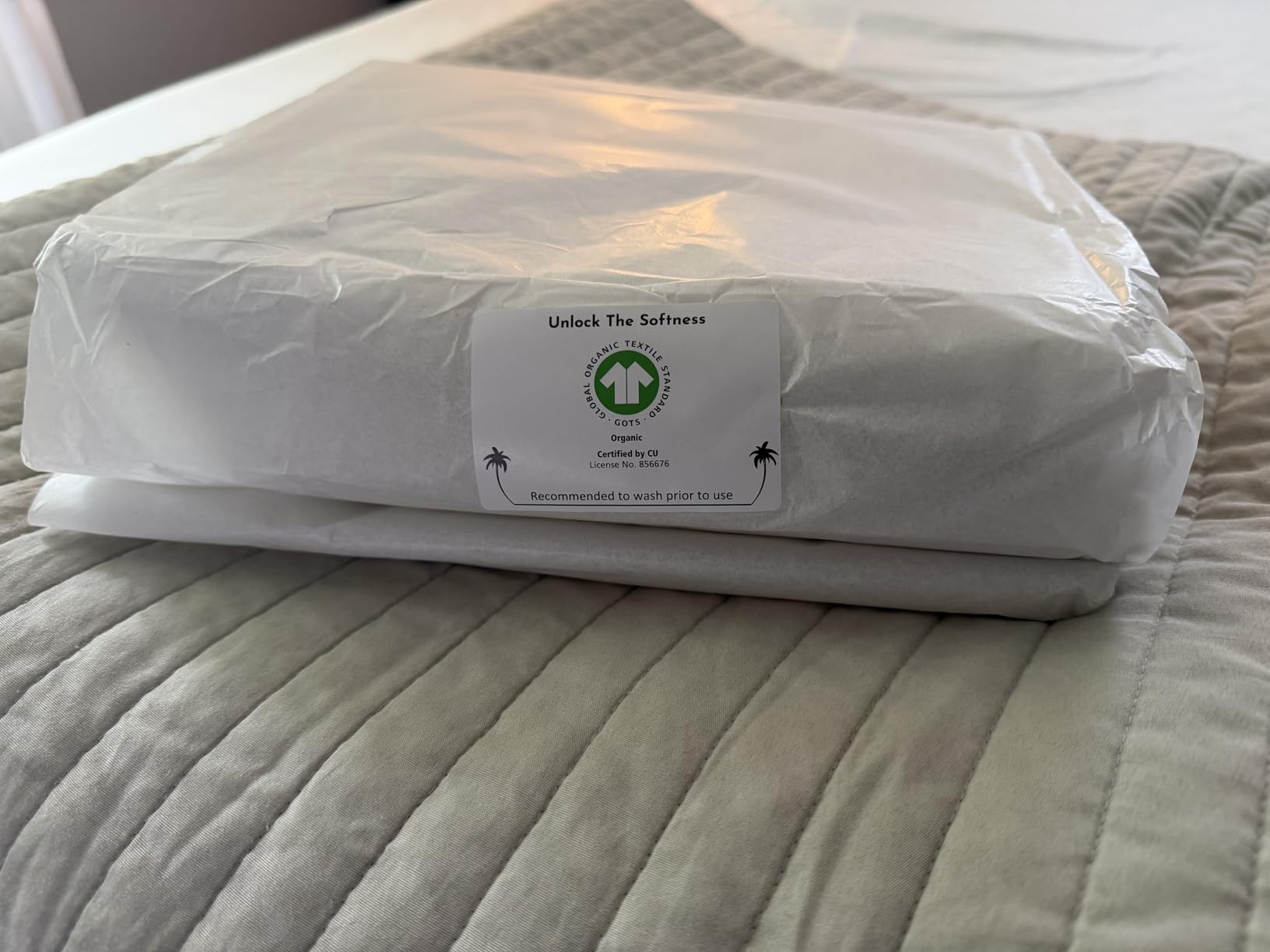 California Design Den Queen Sheet Set - Soft 100% Organic Cotton Sheets with Deep Pockets, Crisp Percale, Breathable and Durable Bedding Set - White customer photo 2