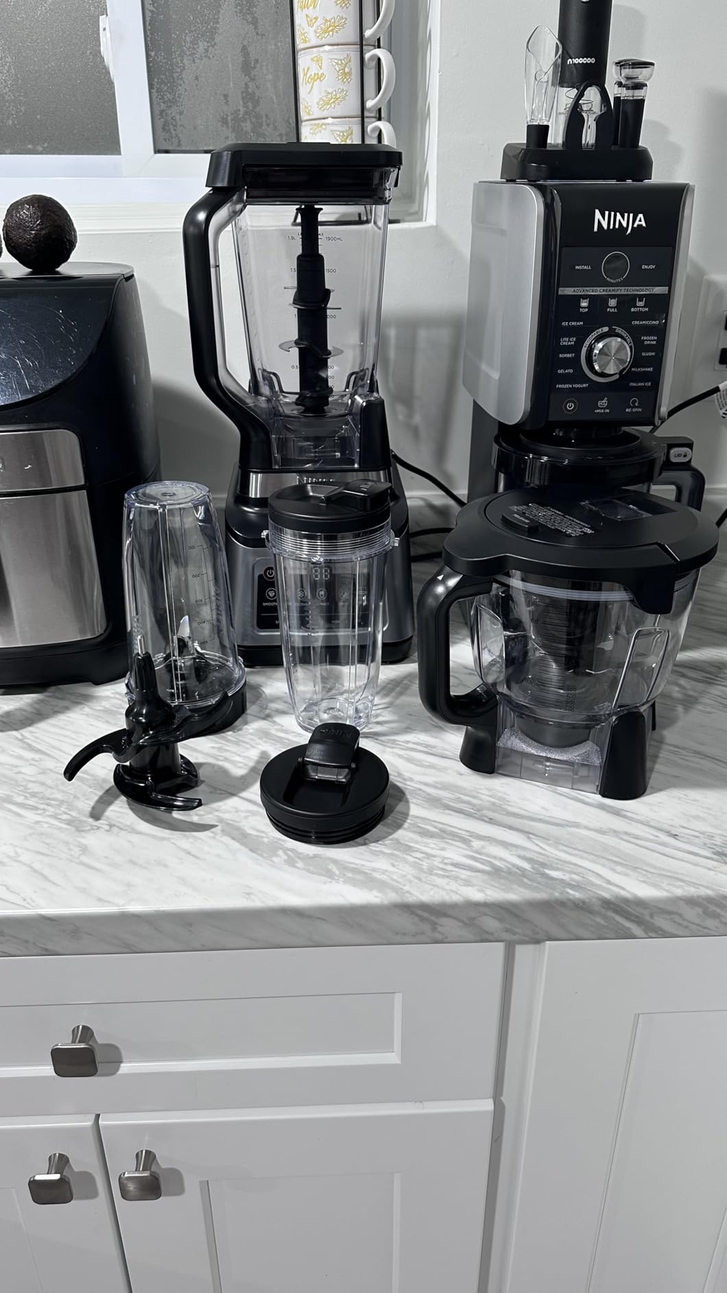 Ninja Professional Plus Kitchen System, 1400WP, Auto-iQ, Grey, BN801 | 5 functions for smoothies, chopping & dough with Auto-iQ. 72-oz blender pitcher, 64-oz processor, (2) 24-oz cups. customer photo 1