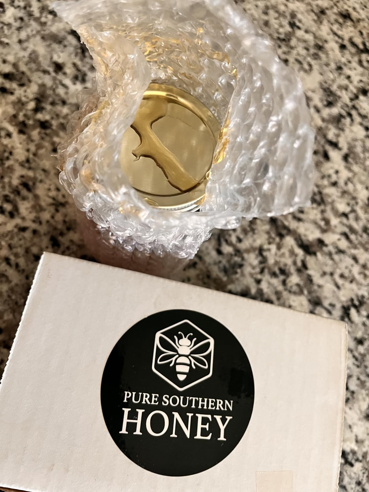100% Authentic, USA - Made Raw Unfiltered Honey, Made by Pure Southern Honey [ 1 lb] - Unheated - Non - GMO, No Additives, All - Natural Sweetener- Environmental-Friendly Glass Jar customer photo 1
