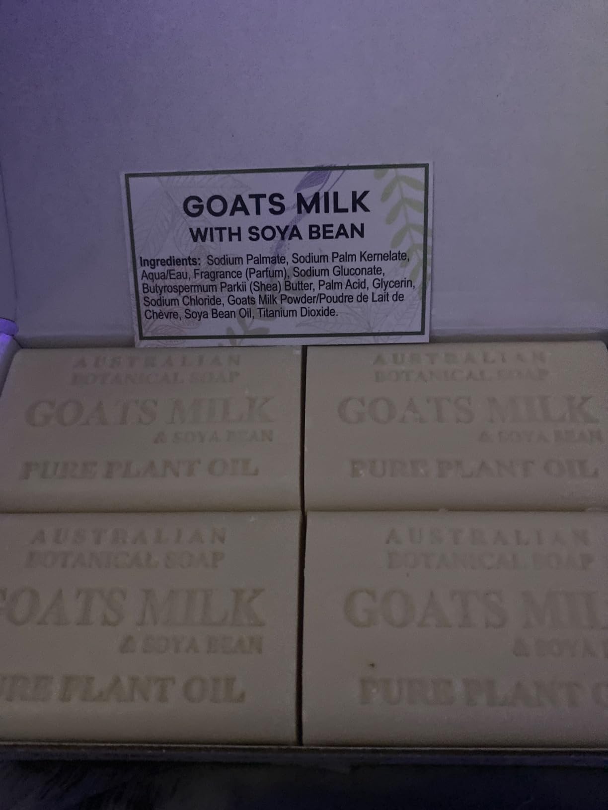 Australian Botanical Soap Goats Milk Bars, 6.6 oz Each, Pack of 8, Triple Milled with Soya Bean Oil & Organic African Shea Butter, Cleansing Bar Soap, Packaging May Vary customer photo 2
