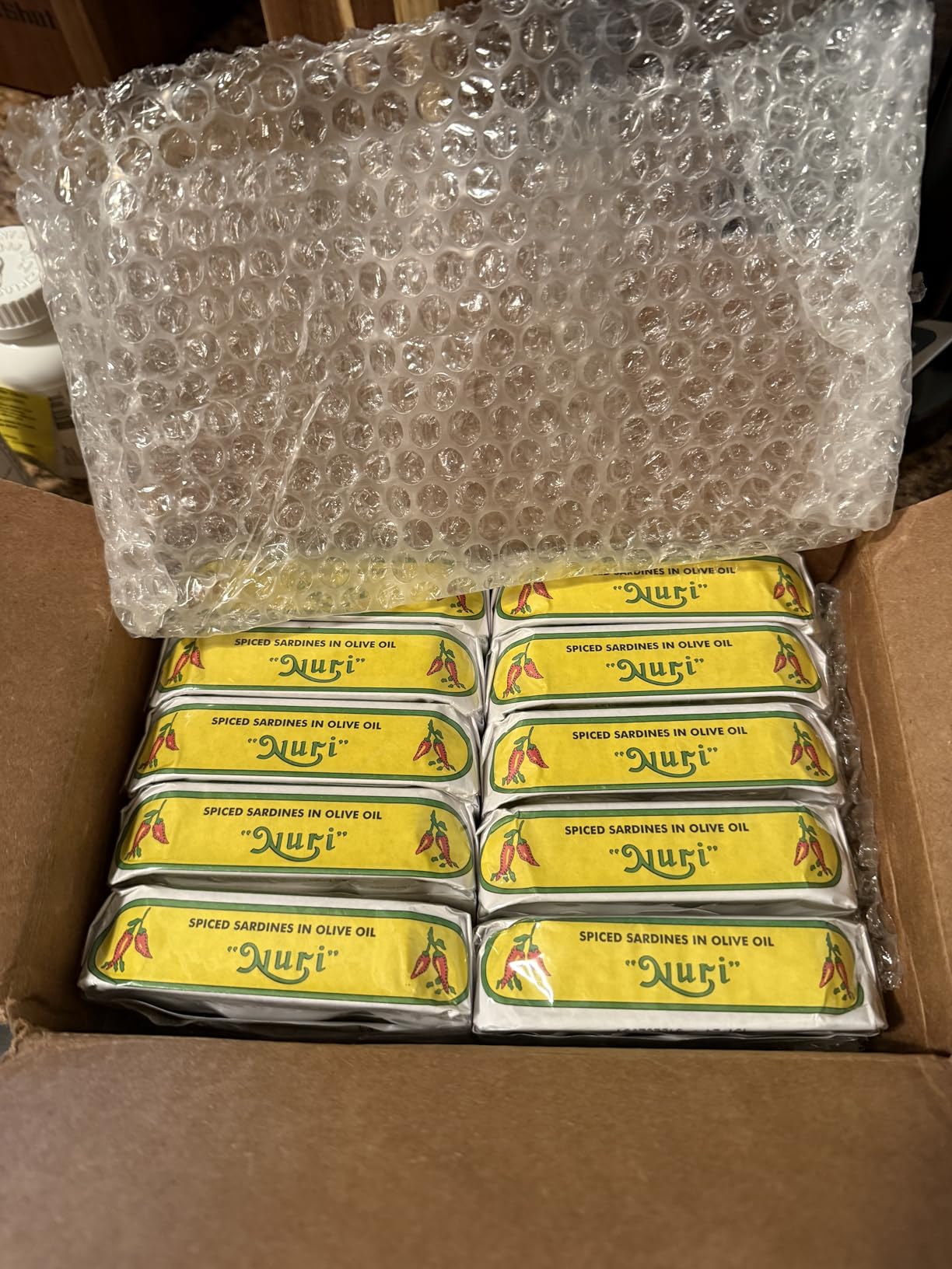 NURI Portuguese Sardines in Spiced Olive Oil - 10 Pack - (4.4 oz cans) customer photo 1