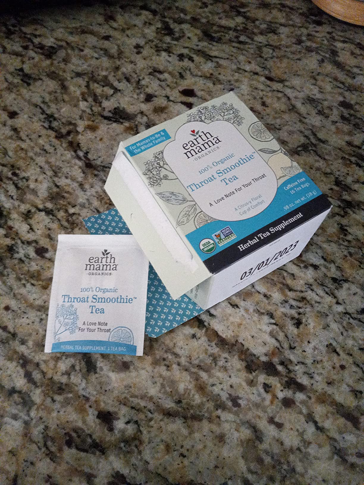 Earth Mama Organic Throat Soothie Tea, 16 Teabags customer photo 1