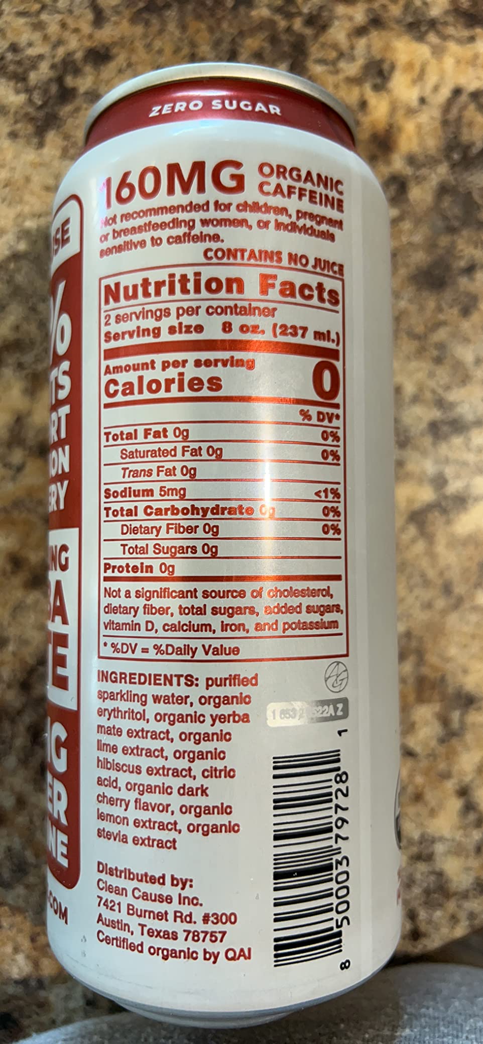 CLEAN Cause Zero Sugar Variety Pack Yerba Mate Tea Sparkling, USDA Organic Energy Drink Alternative, Zero Calorie, 160mg Natural Caffeine, Soda Alternative, Plant-Based (16oz cans, 12-Pack Case, 3 Flavors) customer photo 2