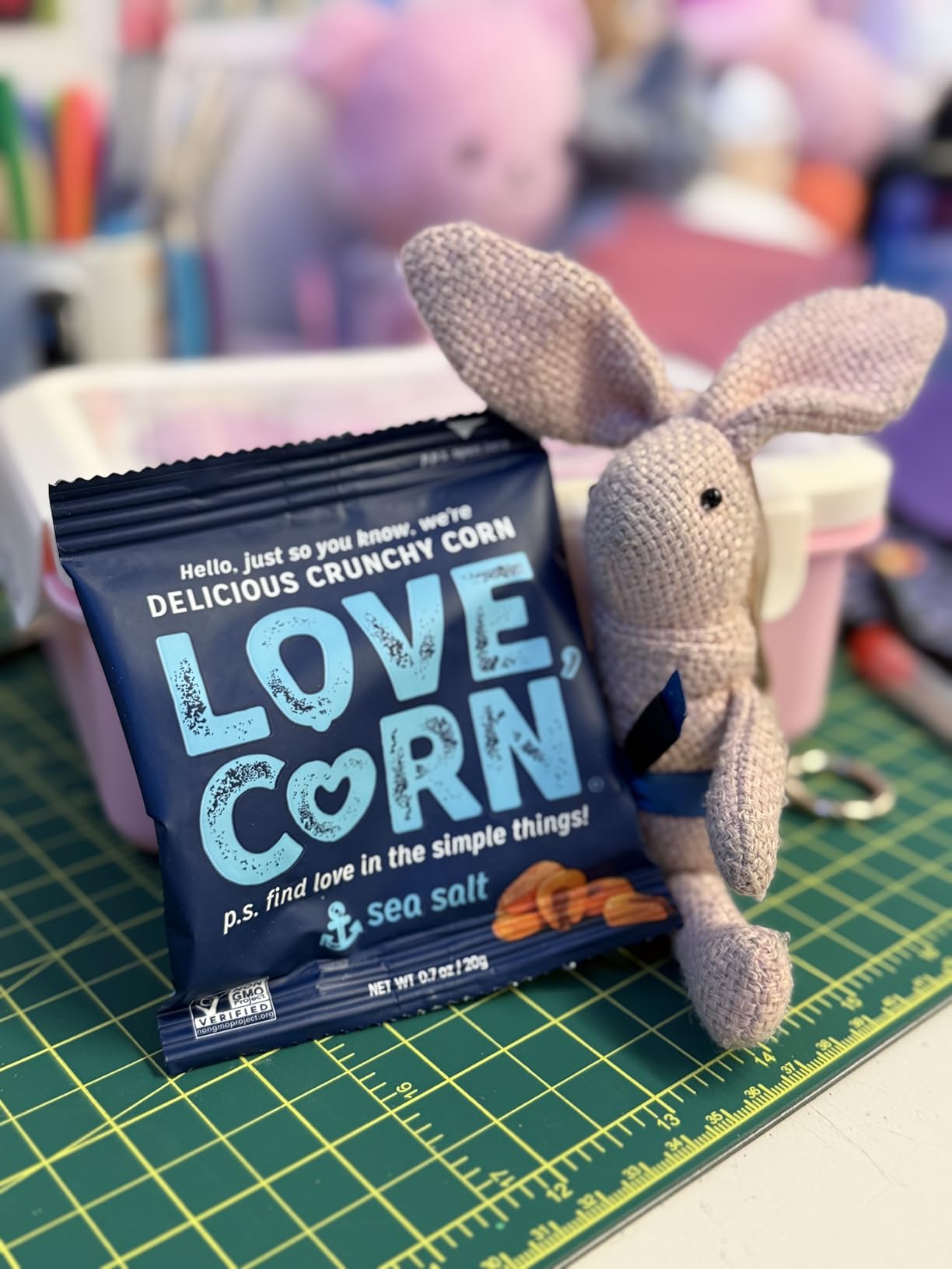 LOVE CORN Sea Salt - Crunchy Roasted Corn Snack, 3 Simple Ingredients, Gluten Free, Non-GMO, Vegan - 0.7oz x 20 Bags customer photo 1