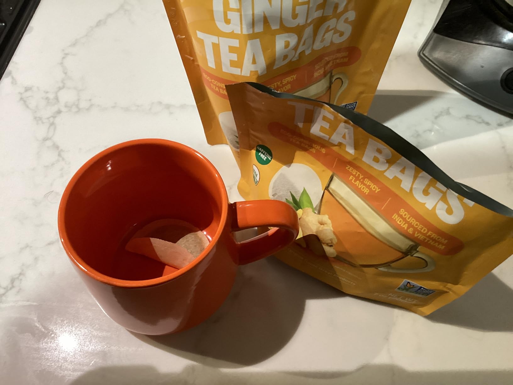FGO Organic Turmeric Ginger Tea, Eco-Conscious Tea Bags, 100 Count, Packaging May Vary (Pack of 1) customer photo 1