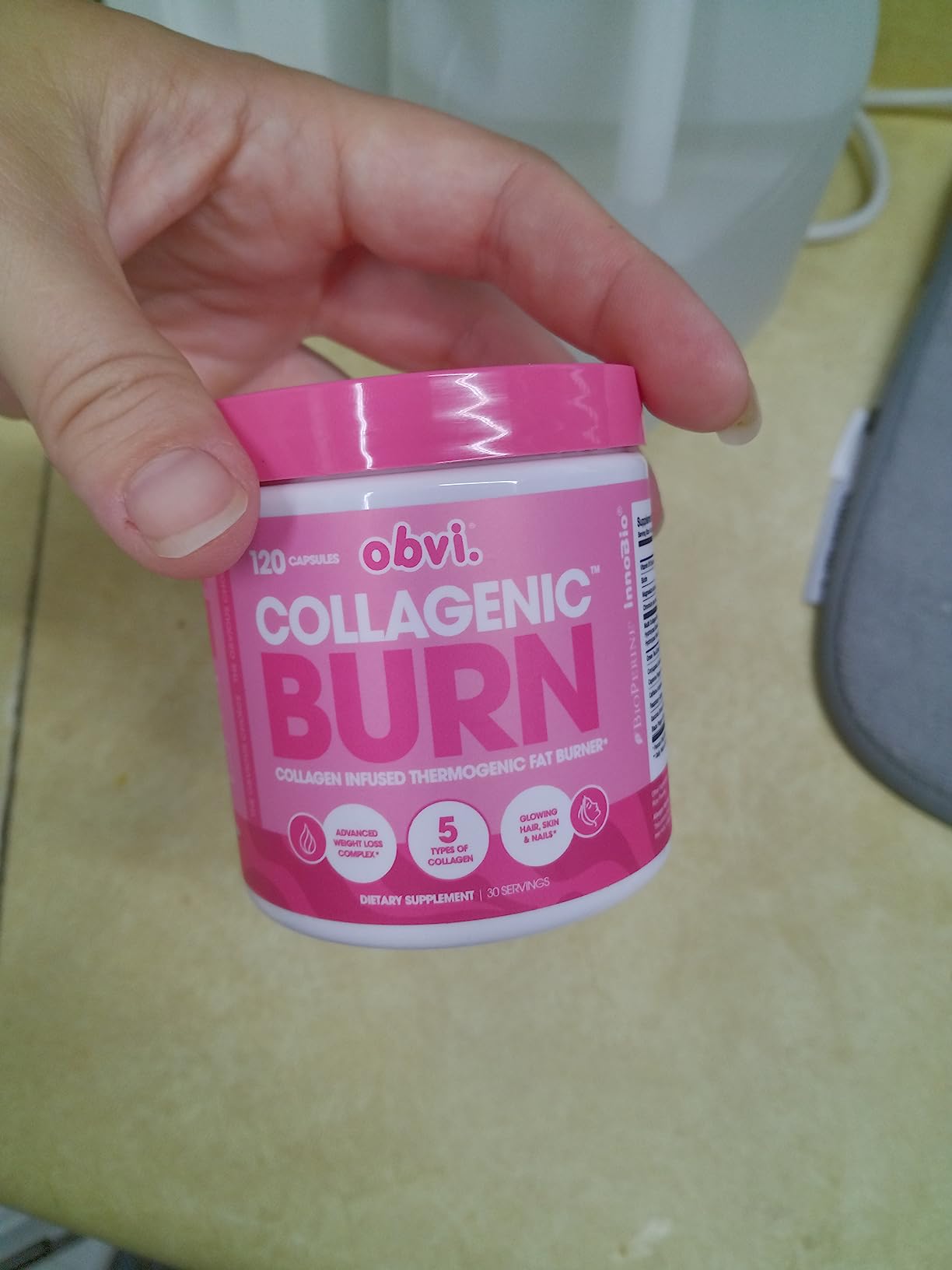 Obvi Collagenic Burn | Hydrolyzed Collagen Peptides + Green Tea Extract Supplement | Supports Metabolism & Daily Wellness | with Biotin, B12 & BioPerine | 30 Servings | 120 Capsules customer photo 2