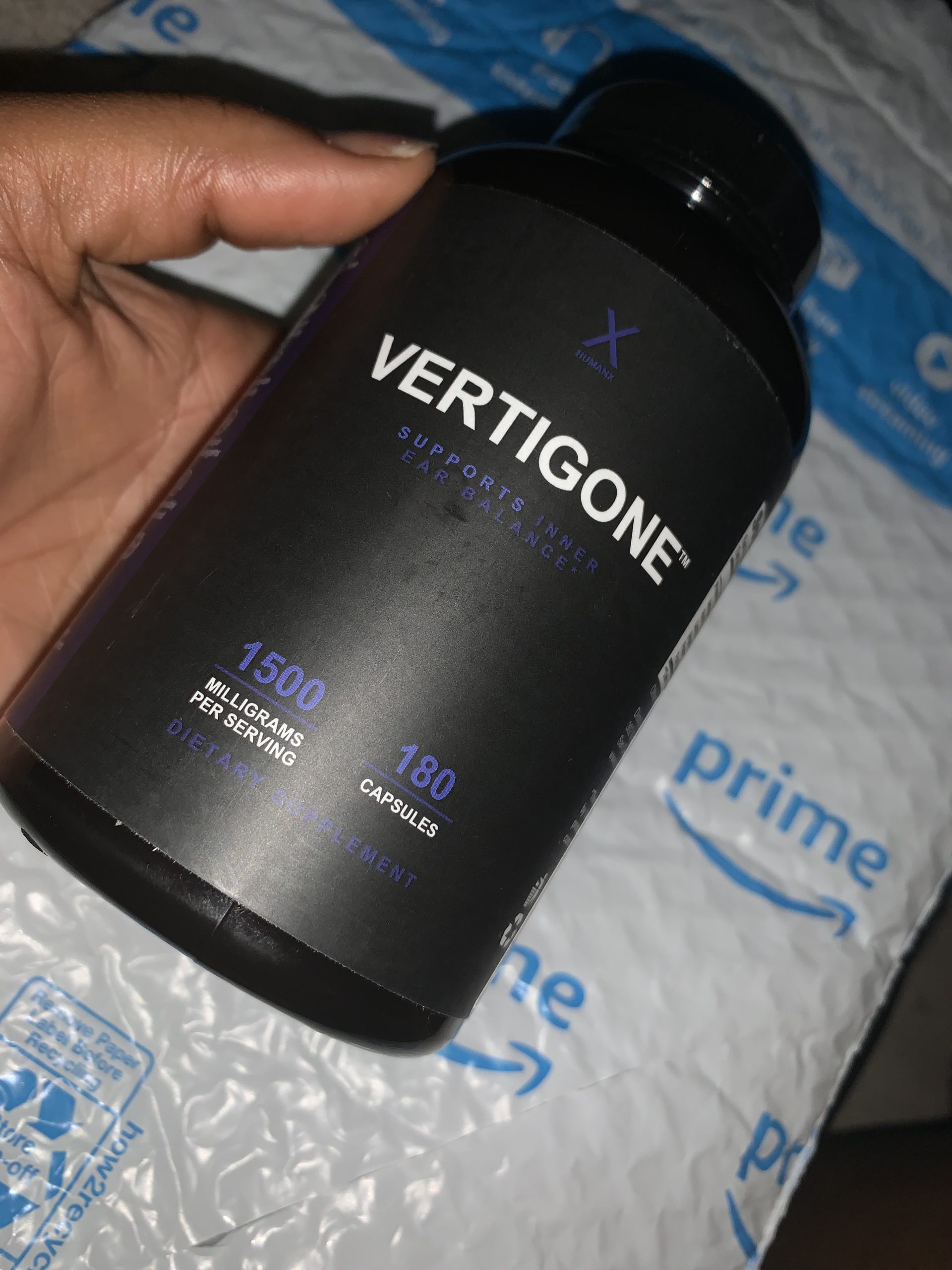 HUMANX VertiGone - Vertigo Relief - Time-Tested Ingredients - Ancient Natural Inner Ear Balance Supplement - Relieves Dizziness, Nausea, Spinning & Swaying Sensations - Non GMO - Dizzy Aid Pills customer photo 1