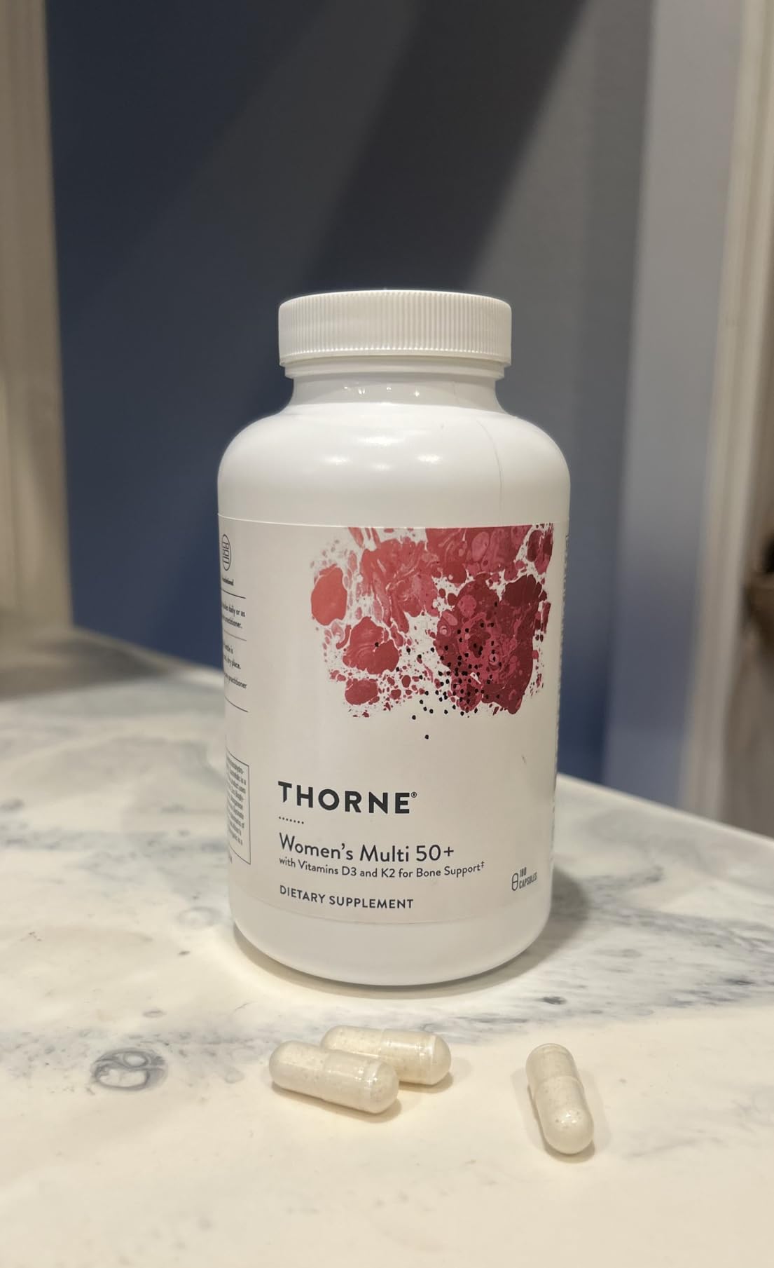THORNE Women's Multi 50+ - Comprehensive Daily Multi with Vitamins A, B6, B12, C, D, E, K, Zinc & More - Third-Party Certified - 180 Capsules customer photo 1