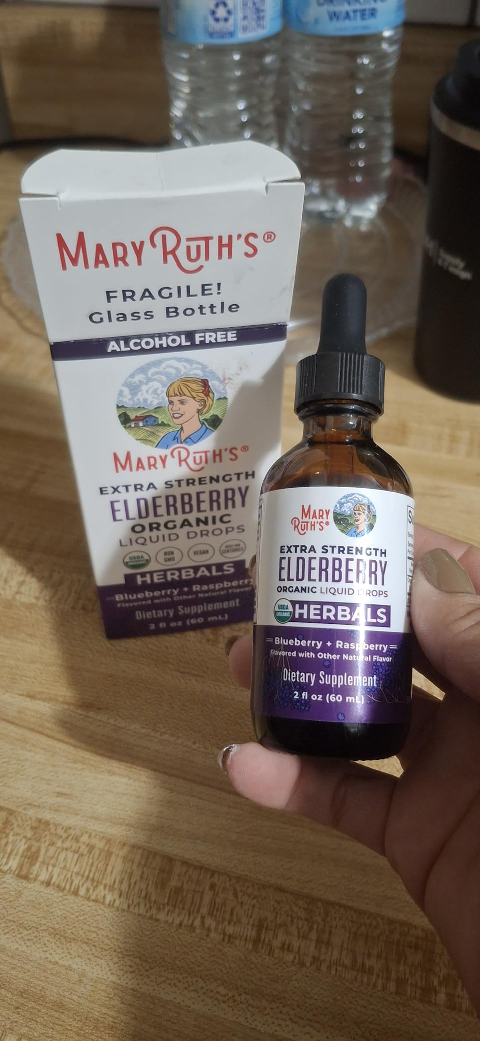 MaryRuth Organics Elderberry Syrup Extra Strength, USDA Organic Elderberry, Sugar Free Adults & Kids Immune Support Supplement for Ages 1+, Clean Label Project Verified, Vegan, Gluten Free, 2 Fl Oz customer photo 1