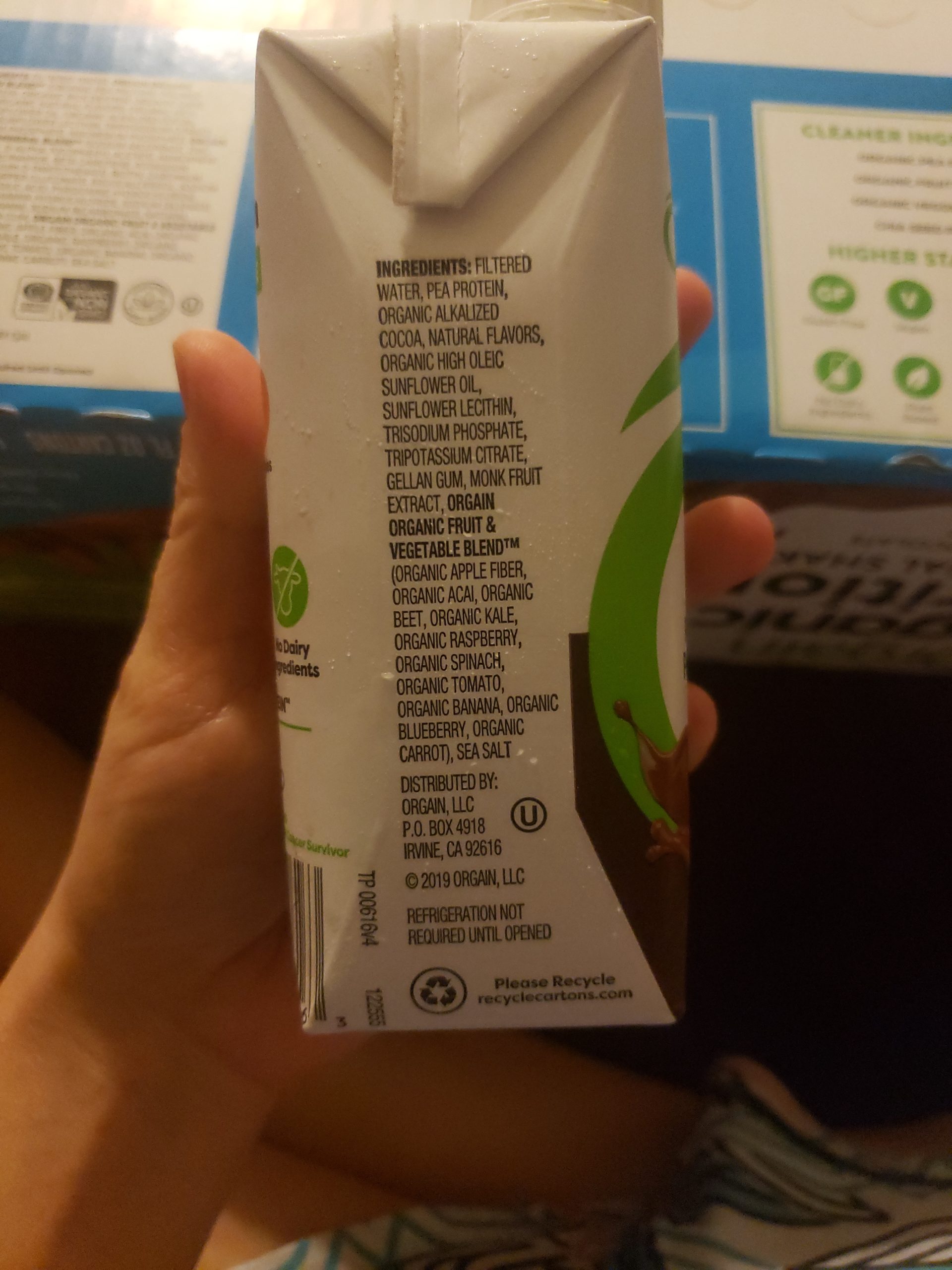Orgain Organic Vegan Protein Shake, Creamy Chocolate - 20g Plant Based Protein, Ready to Drink, Fruits & Vegetables, Gluten Free, Kosher, No Soy or Dairy Ingredients, 11 Fl Oz (Pack of 12) customer photo 1