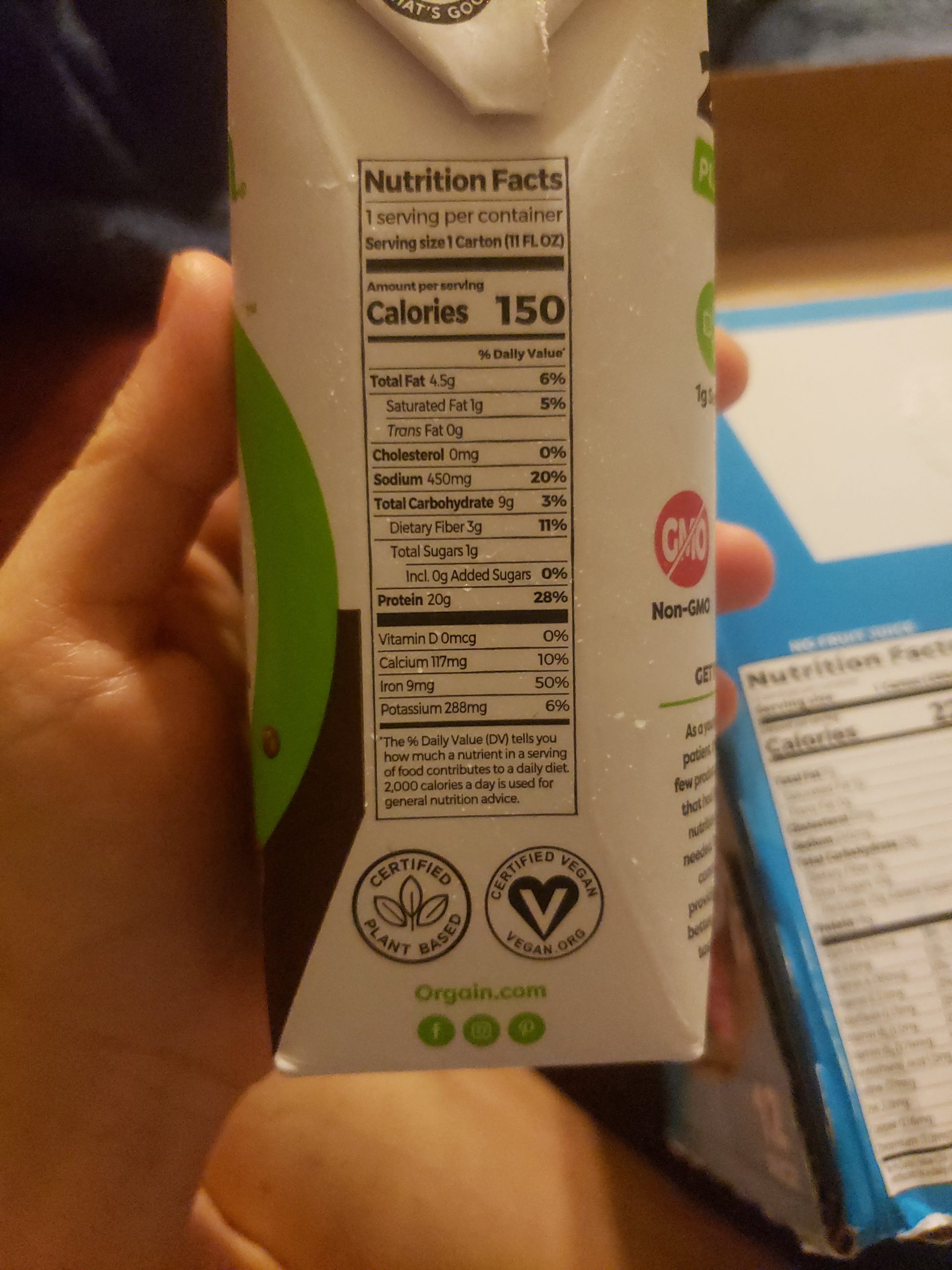 Orgain Organic Vegan Protein Shake, Creamy Chocolate - 20g Plant Based Protein, Ready to Drink, Fruits & Vegetables, Gluten Free, Kosher, No Soy or Dairy Ingredients, 11 Fl Oz (Pack of 12) customer photo 2
