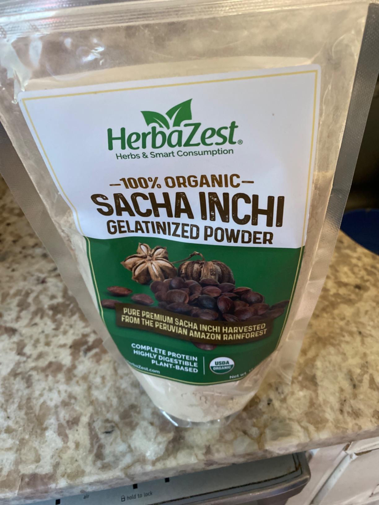 HerbaZest Sacha Inchi Protein Powder Organic - 1 LB - Vegan & USDA Certified - Gluten Free - Perfect for Smoothies, Baking, Yogurt, Hot Cereal & Savory Dishes customer photo 1