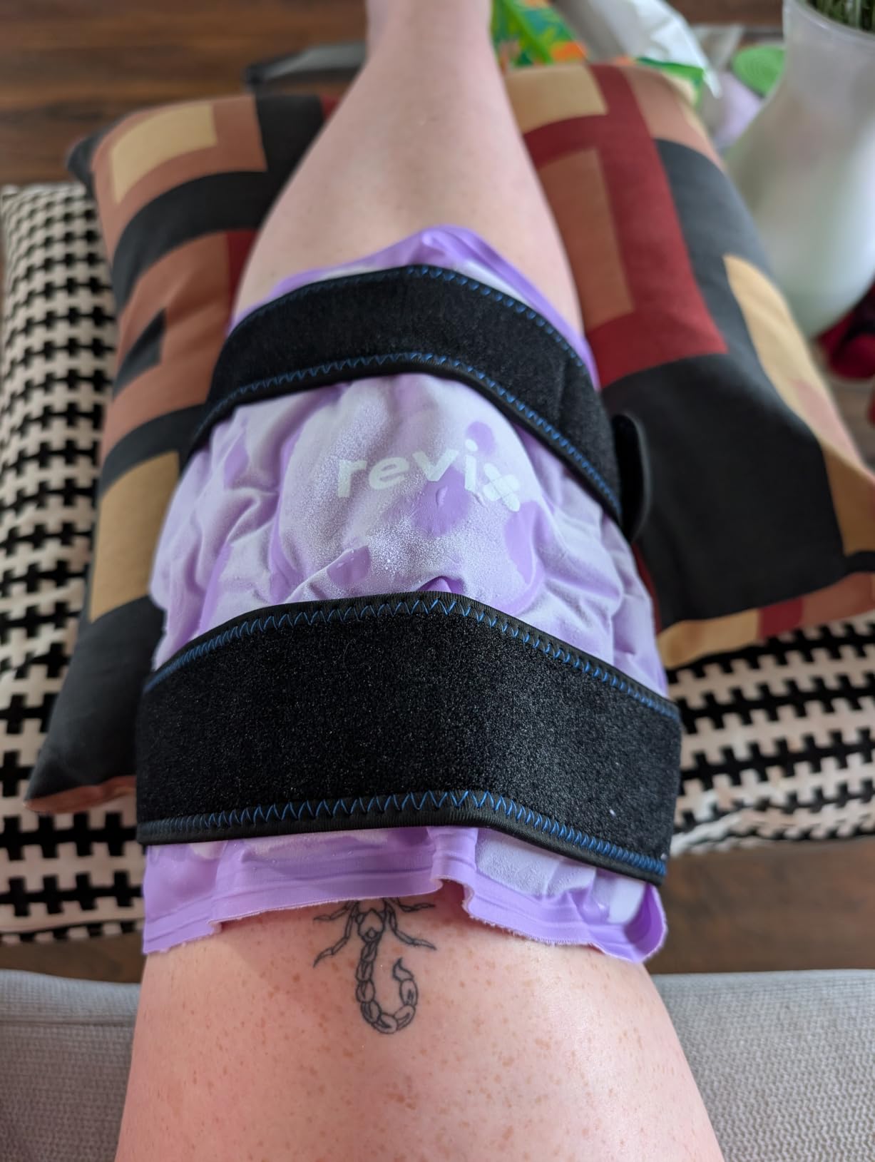 REVIX Ice Pack for Knee Pain Relief, Reusable Gel Ice Wrap for Leg Injuries, Swelling, Knee Replacement Surgery, Cold Compress Therapy for Arthritis, Meniscus Tear and ACL Blue customer photo 1