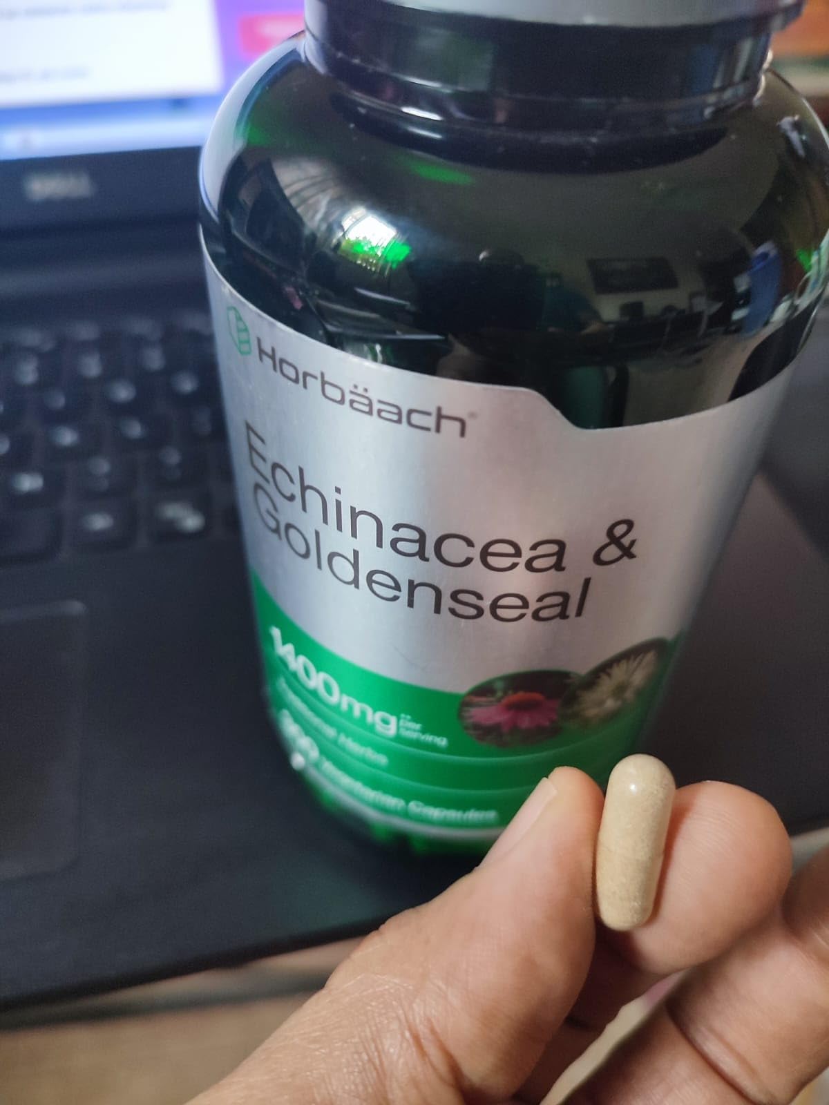 Horbäach Echinacea Goldenseal Supplement | 300 Capsules | Traditional Herbal Extract Formula | Vegetarian, Non-GMO, Gluten Free customer photo 1