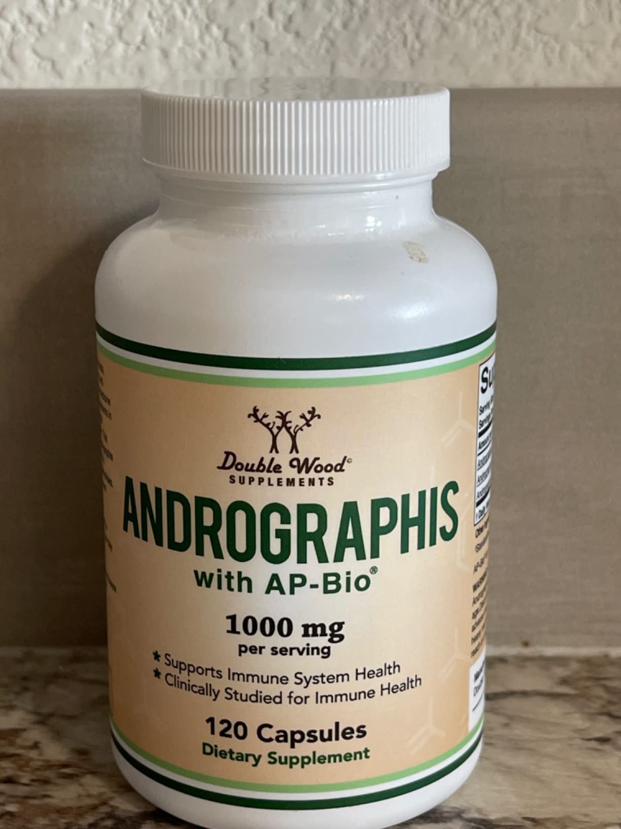 Andrographis Capsules Max Andrographides - 1,000mg Serving Size (120 Capsules) with AP-Bio (Patented Andrographis Paniculata Extract) - Clinically Studied for Immune System Health by Double Wood customer photo 2