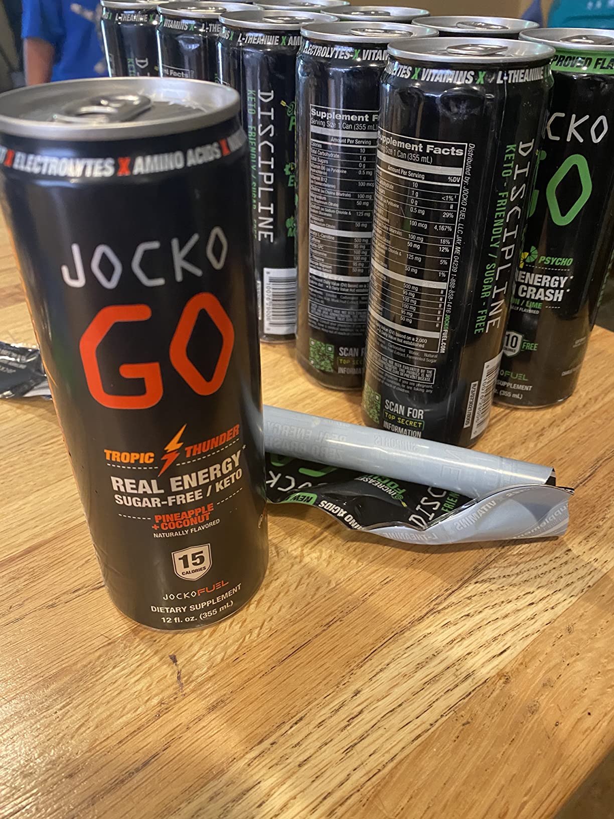 Jocko Fuel GO Energy Drinks, Iced Tea - Lemonade - 95mg Caffeine with Added Adaptogens, Vitamin B12 & B6, & L Theanine for Mood & Focus Support, No Sugar, 12 Pack - Packaging May Vary customer photo 2