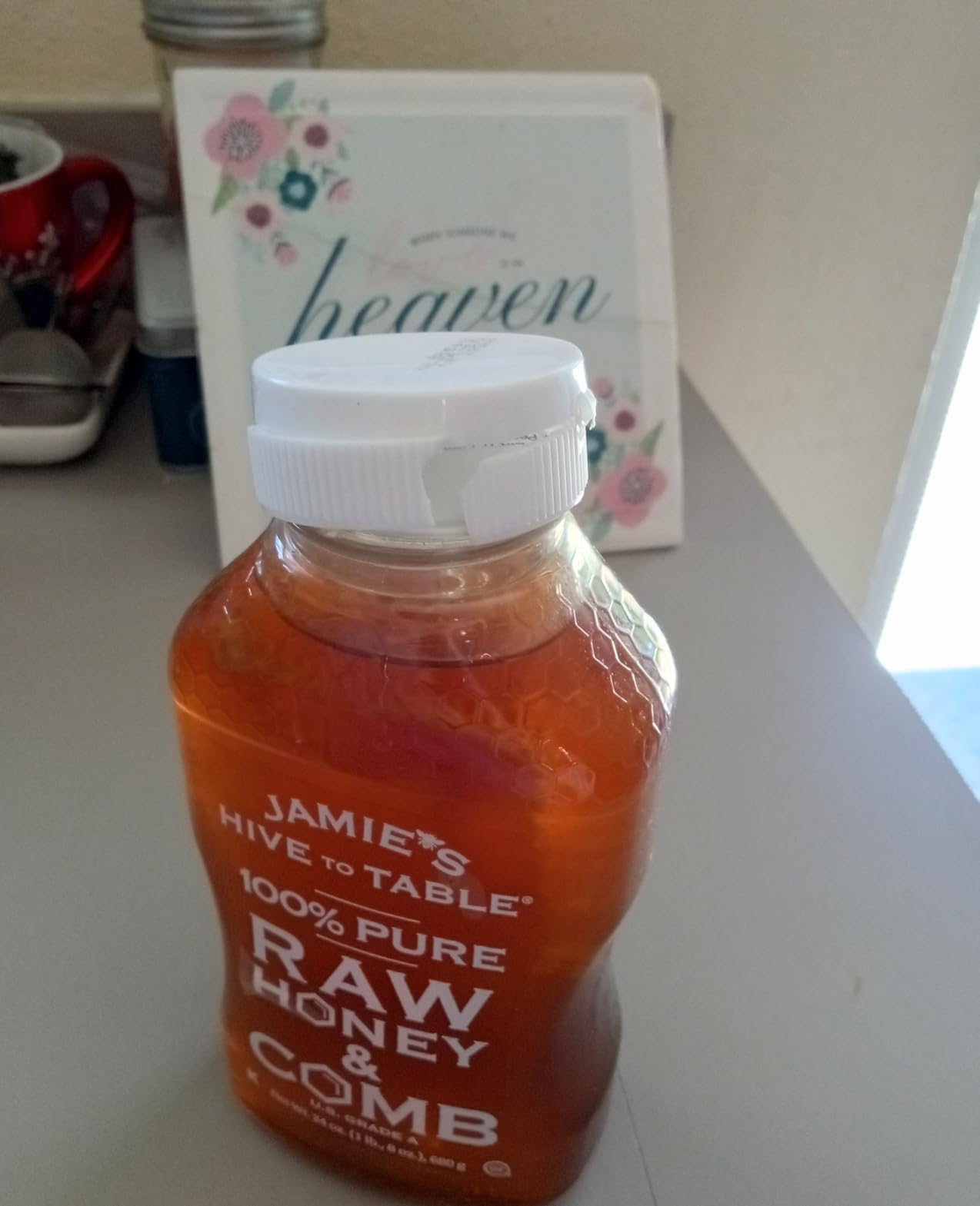Jamie's Hive To Table 100% Pure Wildflower Honey with Honeycomb, 24 Oz - USA Made Raw & Unfiltered Honey - Fresh Edible Honeycomb - All-Natural Sweetener - Rich Flavor Profile, Packed with Nutrients customer photo 2