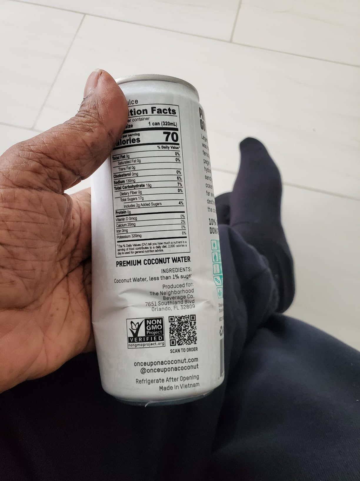 Once Upon a Coconut Premium Coconut Water - Low Calorie All-Natural Drink with Electrolytes - Non-GMO - Gluten-Free - 10.8 Fl Oz (Pack of 12) customer photo 1