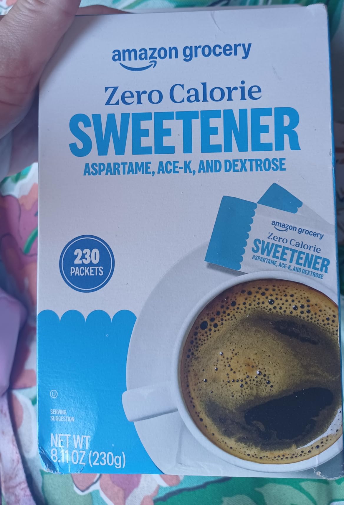 Amazon Grocery, Zero Calorie Aspartame Sweetener Packets, 230 Ct customer photo 2