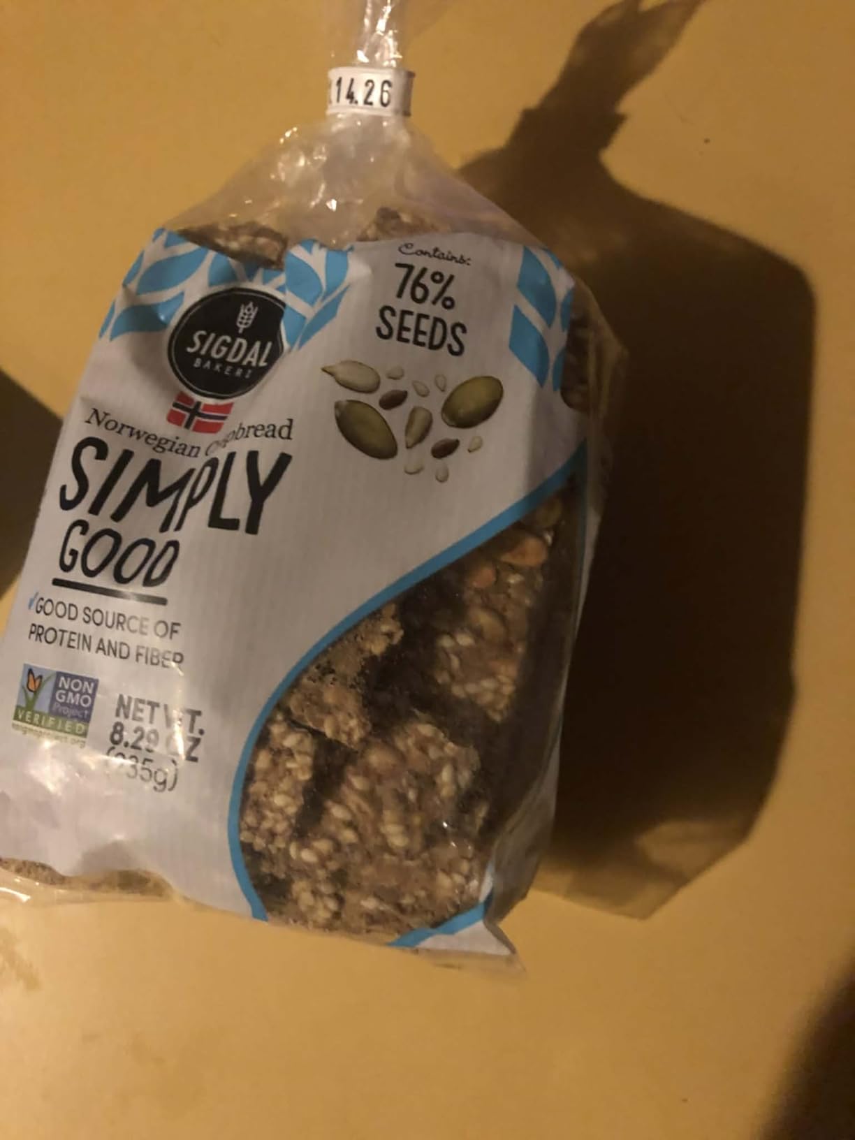 Sigdal Bakeri Simply Good Norwegian Crispbread | Good Source of Protein & Fiber | Non GMO | Contains 76% Seeds | 8.29 oz (235g) (Pack of 2) customer photo 1