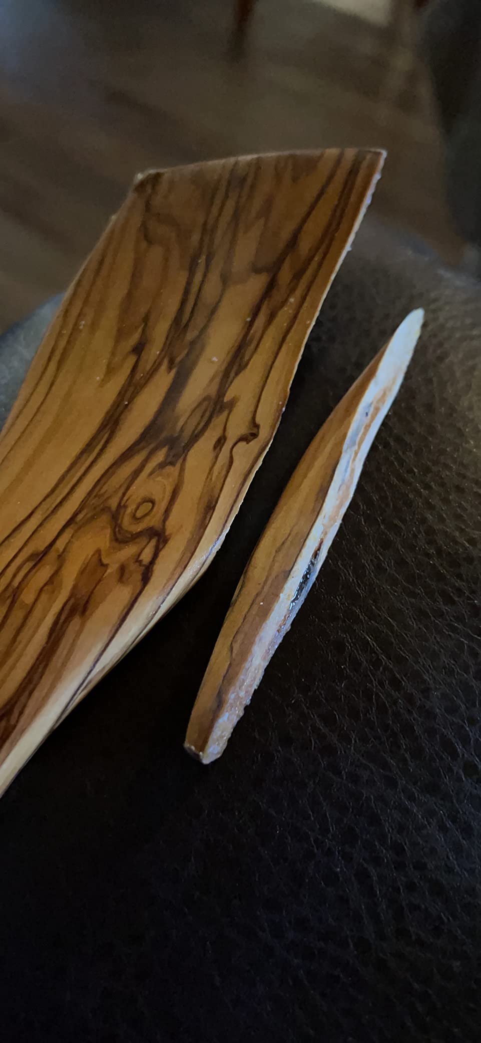 Handcrafted Olive Wood Cooking Spoon & Spatula (12 Inch Set of 2 Pieces) Carved by Talented Artists in Bethlehem, Practical Wooden Utensils Last for So Long, Resistant of Scratch customer photo 1