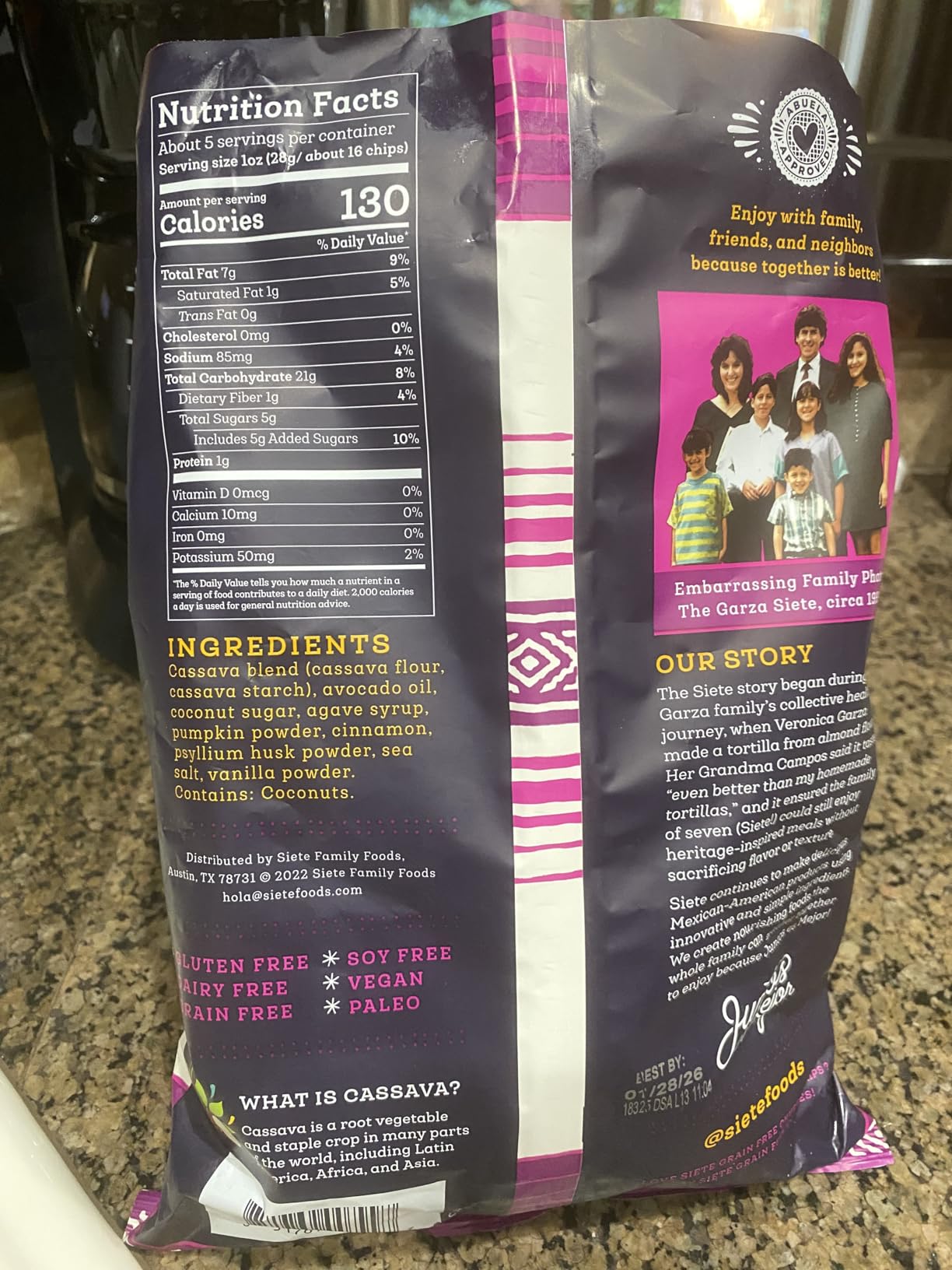 Siete Grain Free Cinnamon Churro Strips, 5 oz Bag - Dairy Free, Paleo, Vegan, Non-GMO, Gluten Free customer photo 1