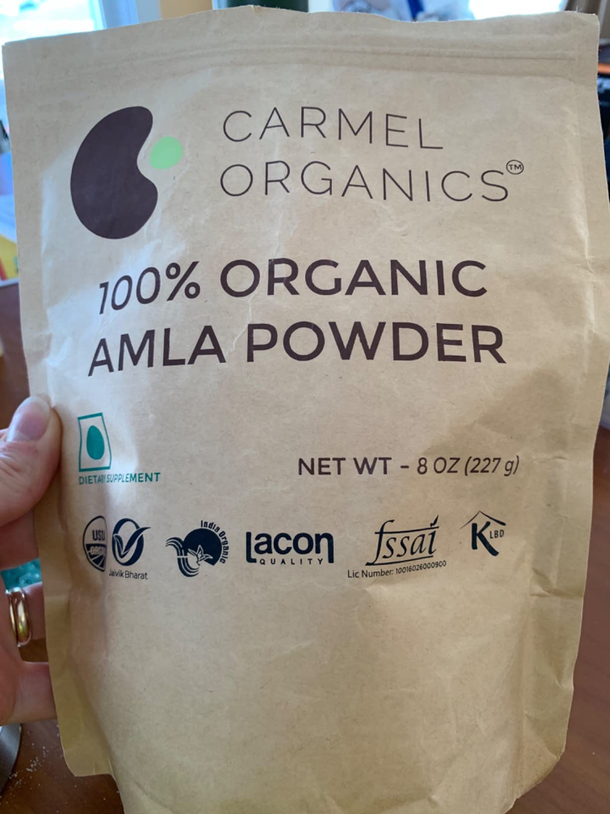 CARMEL ORGANICS Amla/Amlaki (Emblica officinalis) Fruit Powder (8 Ounces) for Hair Care, Skin and Wellness | Natural, Non GMO | No Added Preservatives customer photo 1