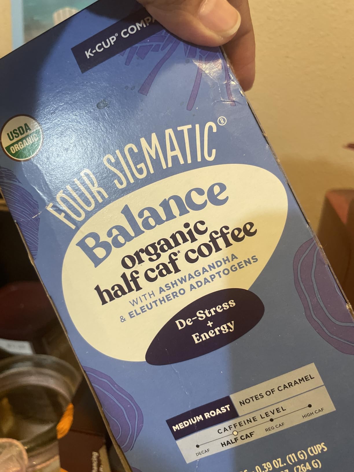 Four Sigmatic Adaptogen Coffee K-Cups | Organic Medium Roast Ground Coffee with Ashwagandha, Eleuthero, Chaga & Tulsi | Immune Support & Stress Relief | Keto | 24 Count customer photo 1