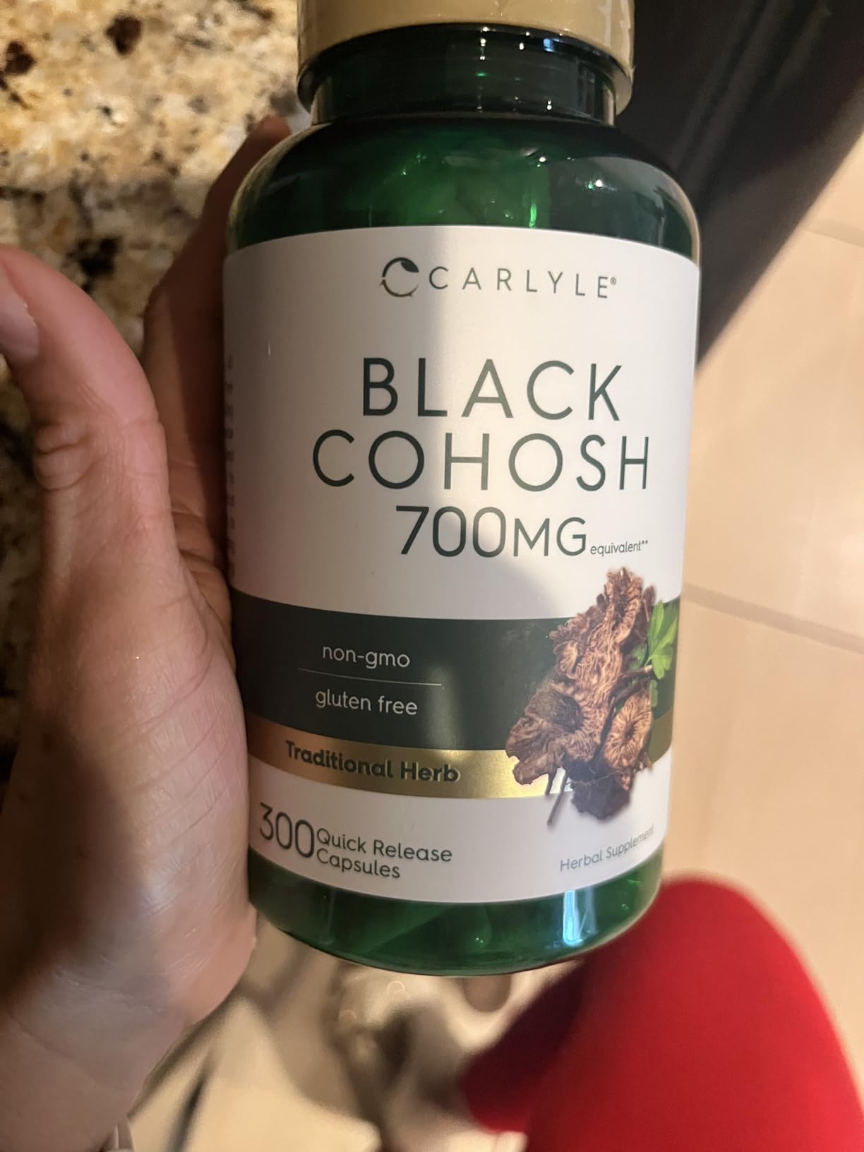 Carlyle Black Cohosh Capsules | 300 Count | Non-GMO, and Gluten Free Formula | Black Cohosh Root Extract Supplement customer photo 1