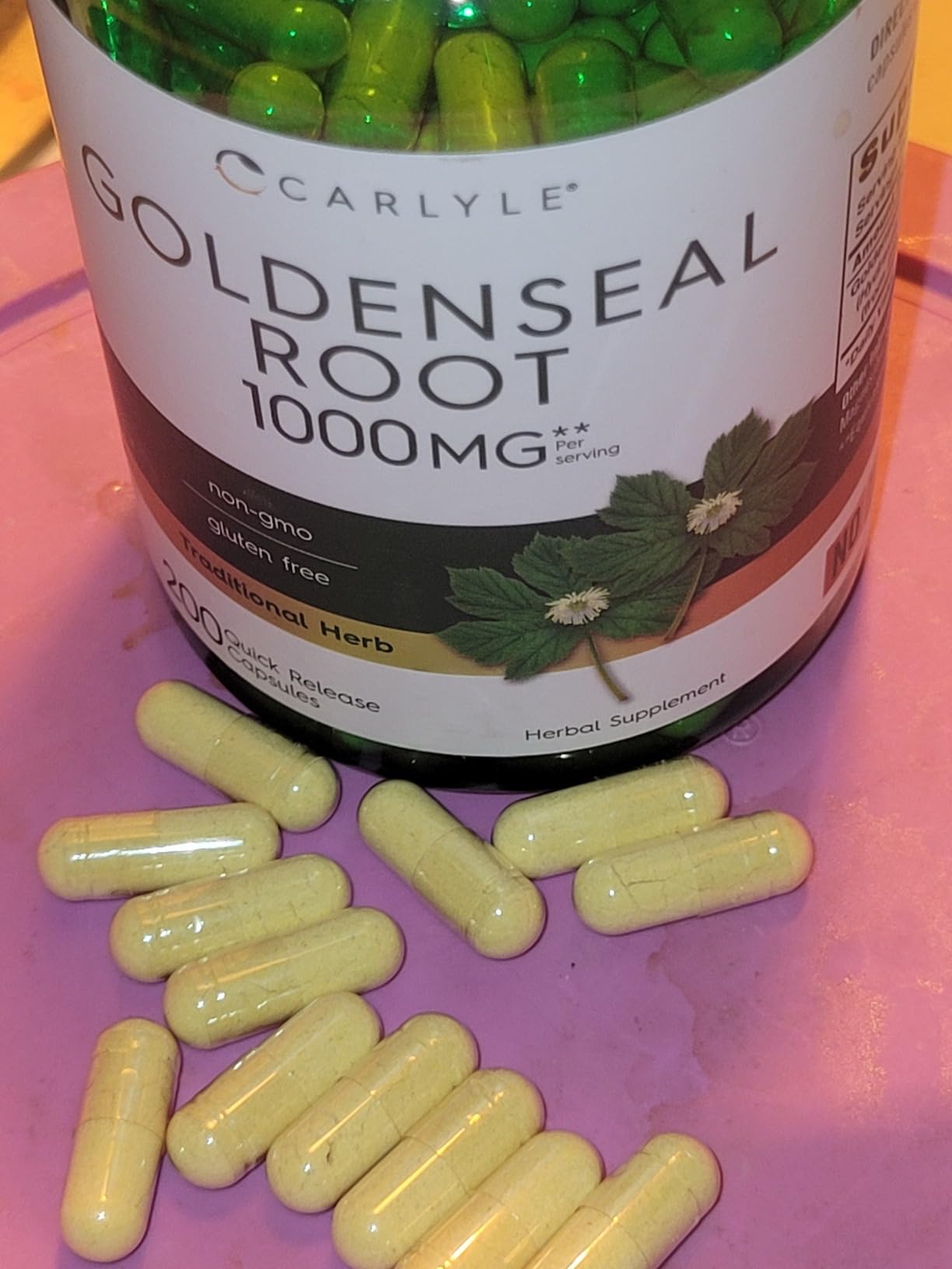 Carlyle Goldenseal Root Capsules | 200 Count | Traditional Herb Supplement | Non-GMO, Gluten Free customer photo 2