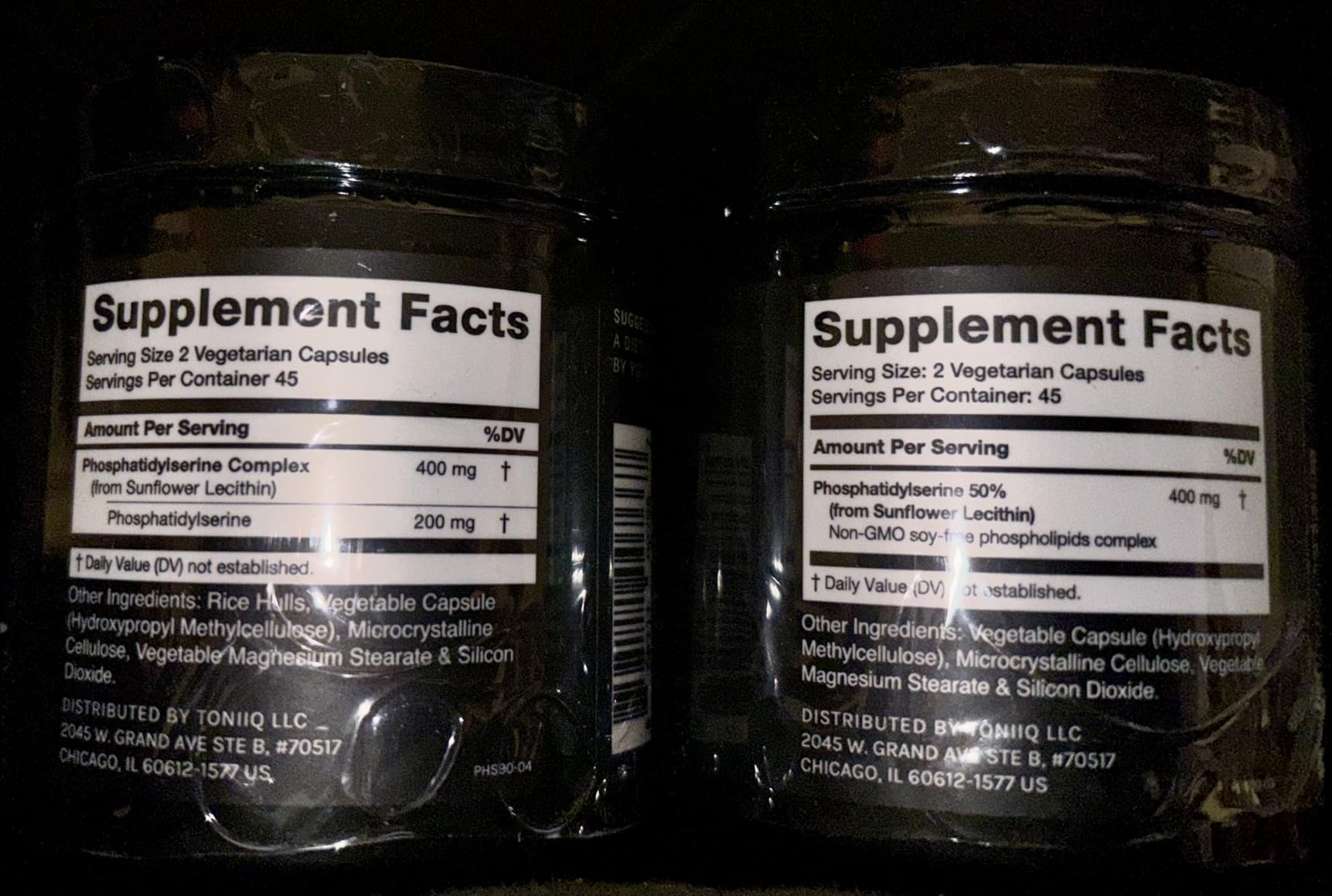 Toniiq Phosphatidylserine - 400mg Formula - World's First 50% Purity - Highest Purity in the US - Soy Free Phosphatidylserine Supplement - 90 Veggie Capsules customer photo 1