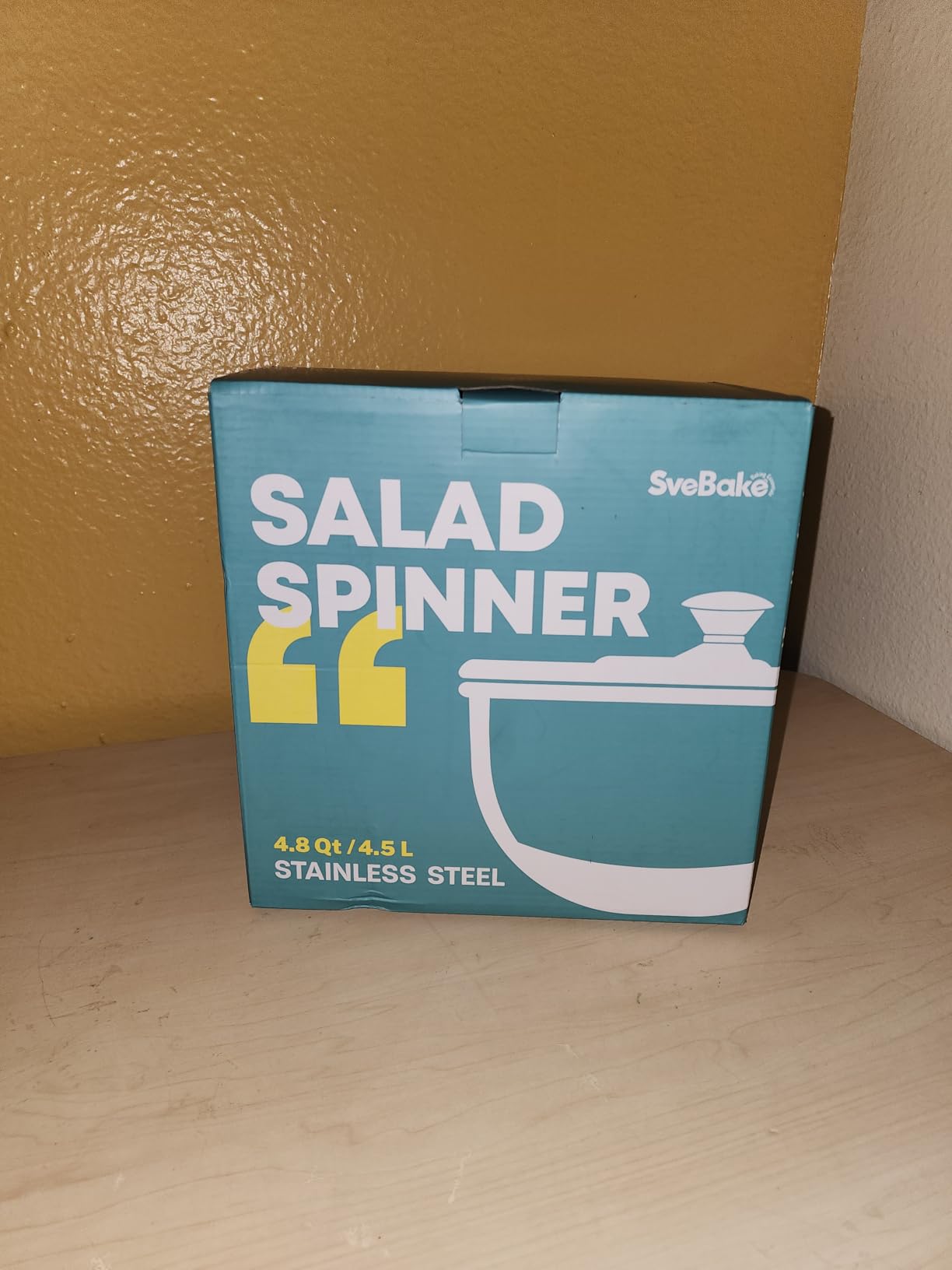 Stainless Steel Salad Spinner, 4.8 Qt Vegetable Washer, BPA-Free Lettuce Dryer with Crank Design, Dishwasher Safe, Non-Slip Base - Transparent Lid customer photo 1