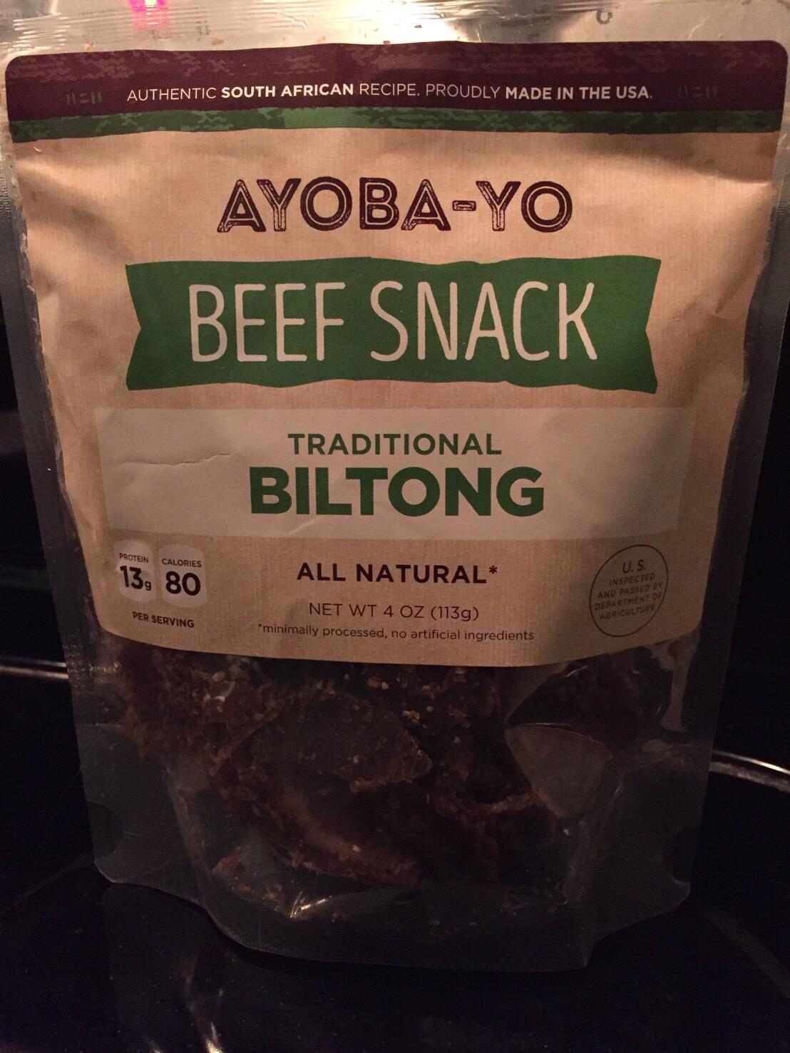 Ayoba Traditional Grass Fed Beef Biltong Slices (2 Ounce, Pack of 3) - Keto Friendly Air-Dried Grass Fed Beef Paleo Snacks - Gluten Free, Whole 30 Approved, Sugar free, No Carb Meat Snacks customer photo 1