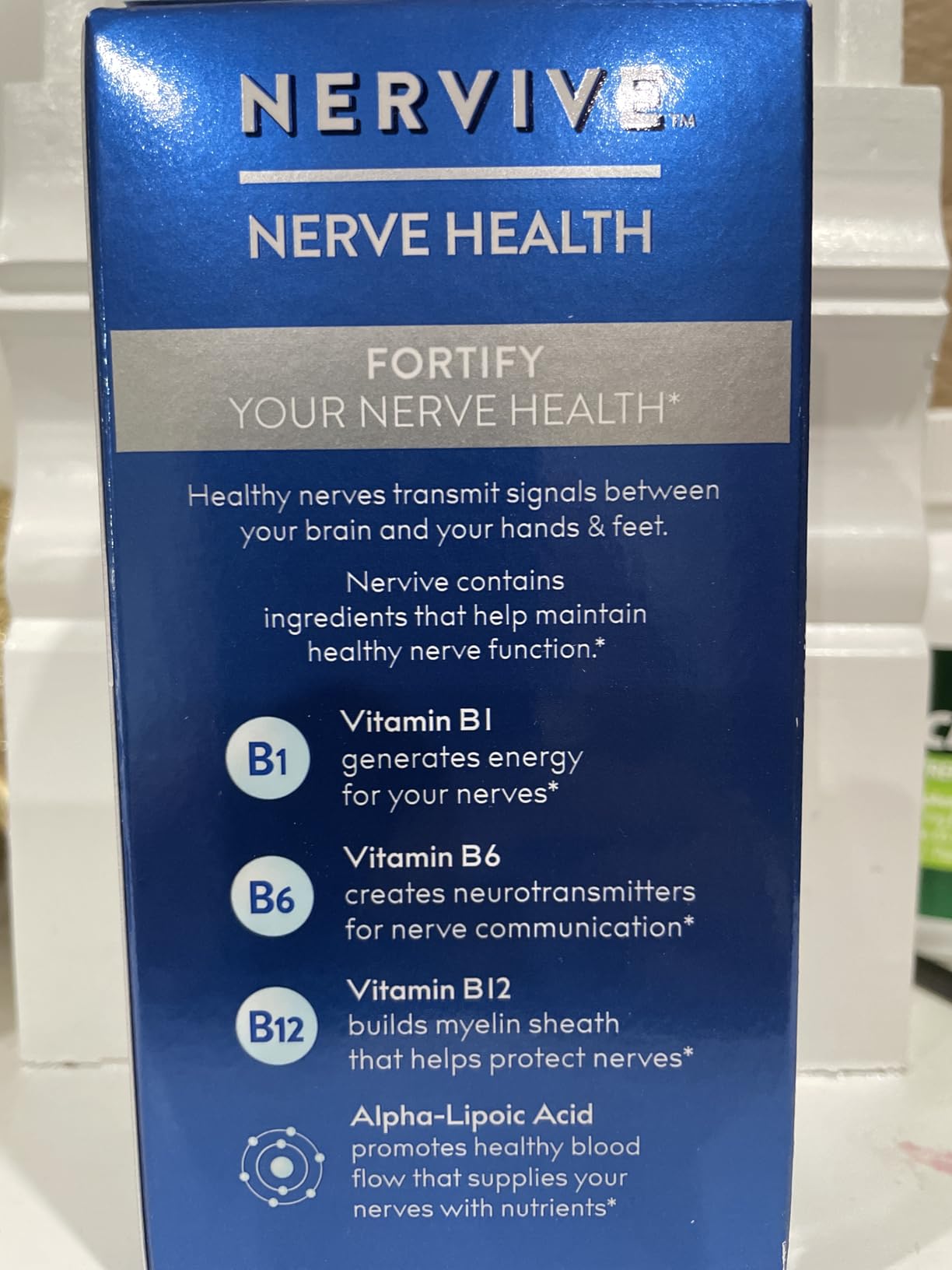 Nervive Nerve Health, Alpha Lipoic Acid, Fortify Nerve Health, Healthy Nerve Function, Healthy Blood Circulation, Supplement, Tablet, 30 Tablets customer photo 1