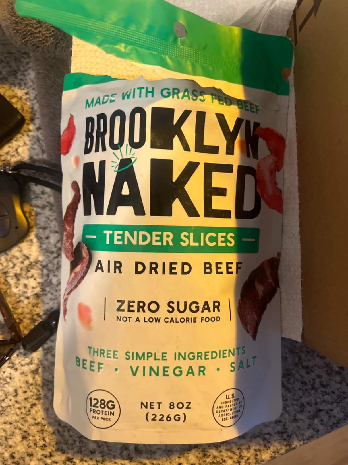 Brooklyn Biltong Air Dried Grass Fed Beef Snack, South African Beef Jerky (8 oz, Pack of 1) - Whole30 Approved, Paleo, Keto, Gluten Free, Sugar Free, Made in USA - (Naked) customer photo 2