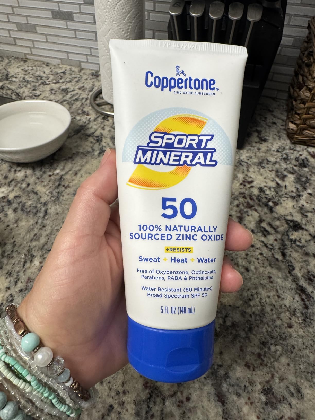 Coppertone Sport Mineral Sunscreen Lotion SPF 50, Water Resistant Sunscreen with Zinc Oxide, 5 Fl Oz Bottle customer photo 2