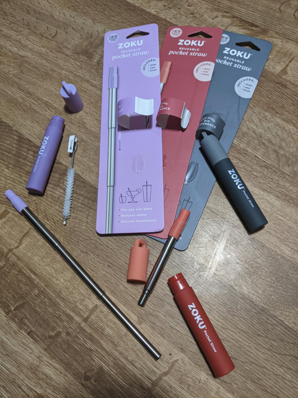 ZOKU Jumbo Reusable Straw - Wide Silicone Straw for Boba Tea, Bubble Tea, Smoothies & Slushies - Durable, Flexible, Dishwasher Safe - Teal customer photo 1