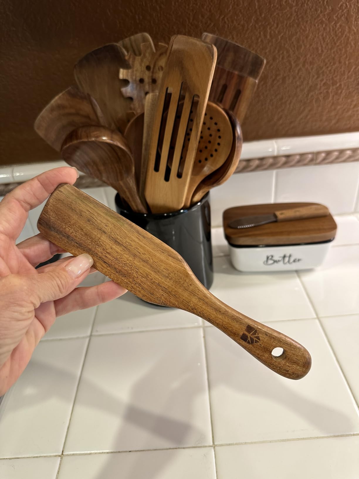 Spurtle Set, Teak Spurtle Spatula Set of 5 - Spurtles Kitchen Tools Wooden - Non Stick Cookware for Serving, Stirring, Mixing, Scraping, Scooping By Woodenhouse customer photo 1