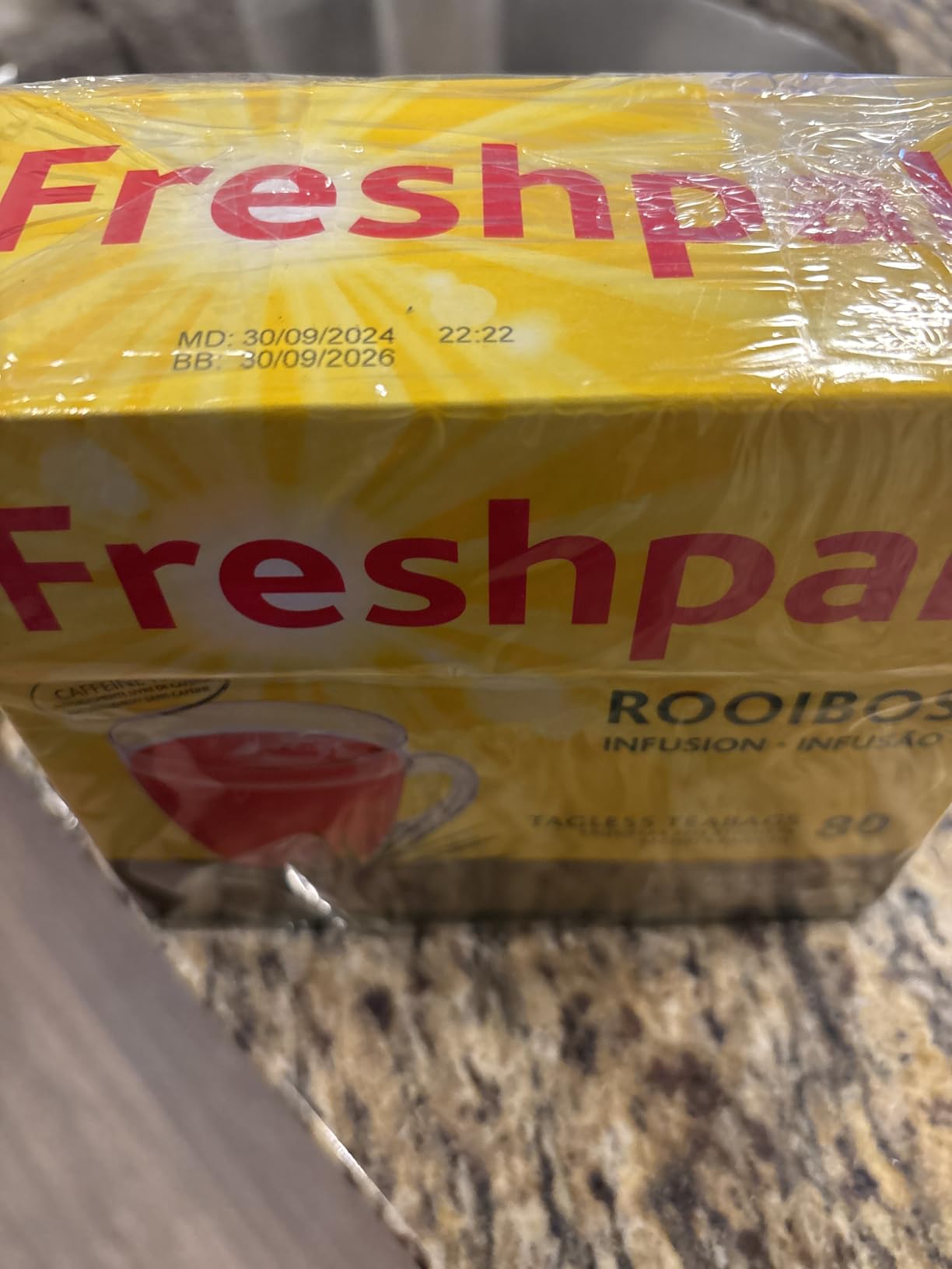 Freshpak® Rooibos Tea | 80 Tagless Teabags | Packed at source in South Africa | Natural Premium Rooibos | Naturally Caffeine Free | Keto Friendly | Non GMO | customer photo 1