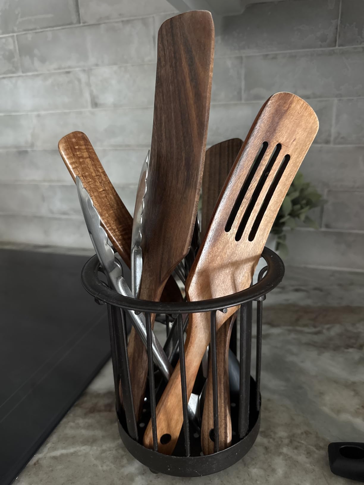 Spurtle Set, Natural Acacia Wooden Kitchen Utensils Set of 4, Wooden Spoons Utensils for Cooking, stirring, Mixing, Serving, spurtles kitchen tools as seen on tv for NonSick Cookware customer photo 2