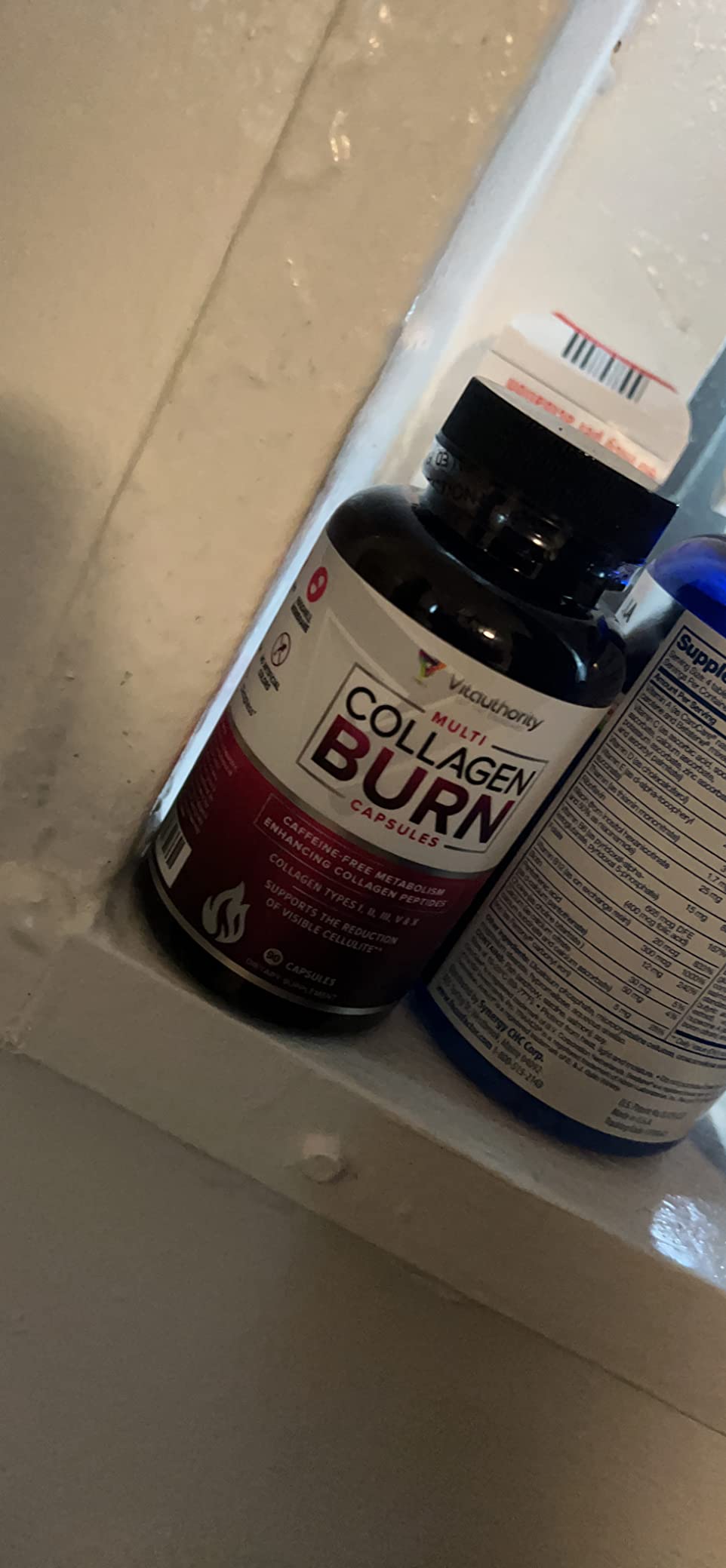 Multi Collagen Burn: Multi-Type Hydrolyzed Protein Peptides with Hyaluronic Acid, Vitamin C, SOD B Dimpless, Types I, II, III, V and X, Caffeine-Free (Unflavored Capsules) customer photo 2