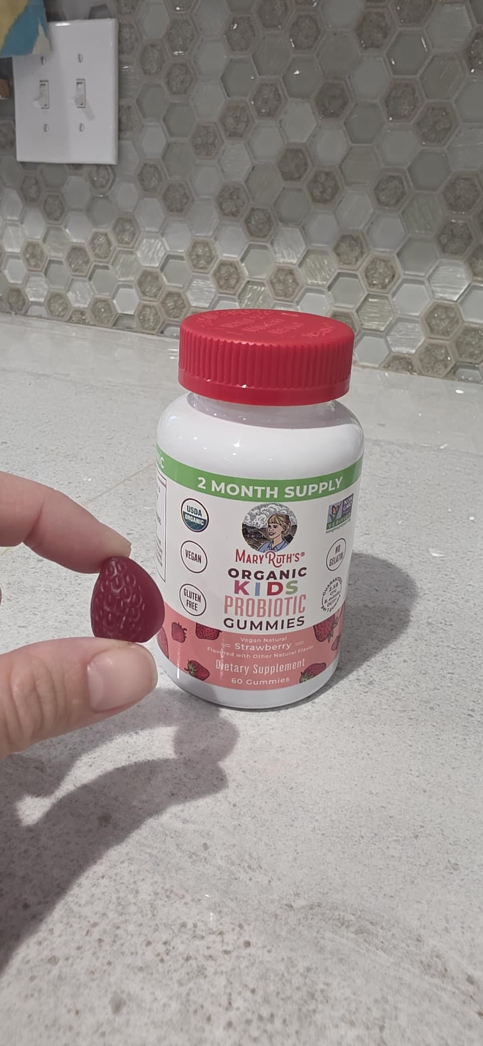 MaryRuth Organics Kids Probiotics for Digestive Health | USDA Probiotic Gummies | 2 Month Supply | Kids Probiotics | Immune Support | Gut Health Supplement | Vegan | Non-GMO | Gluten Free | 60 Count customer photo 1