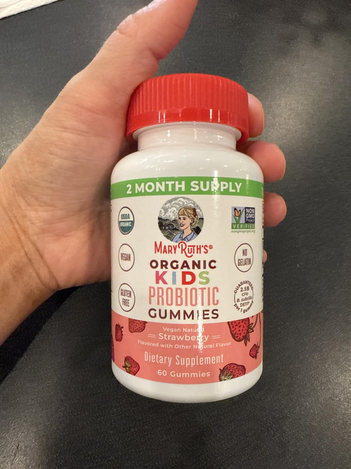 MaryRuth Organics Kids Probiotics for Digestive Health | USDA Probiotic Gummies | 2 Month Supply | Kids Probiotics | Immune Support | Gut Health Supplement | Vegan | Non-GMO | Gluten Free | 60 Count customer photo 2