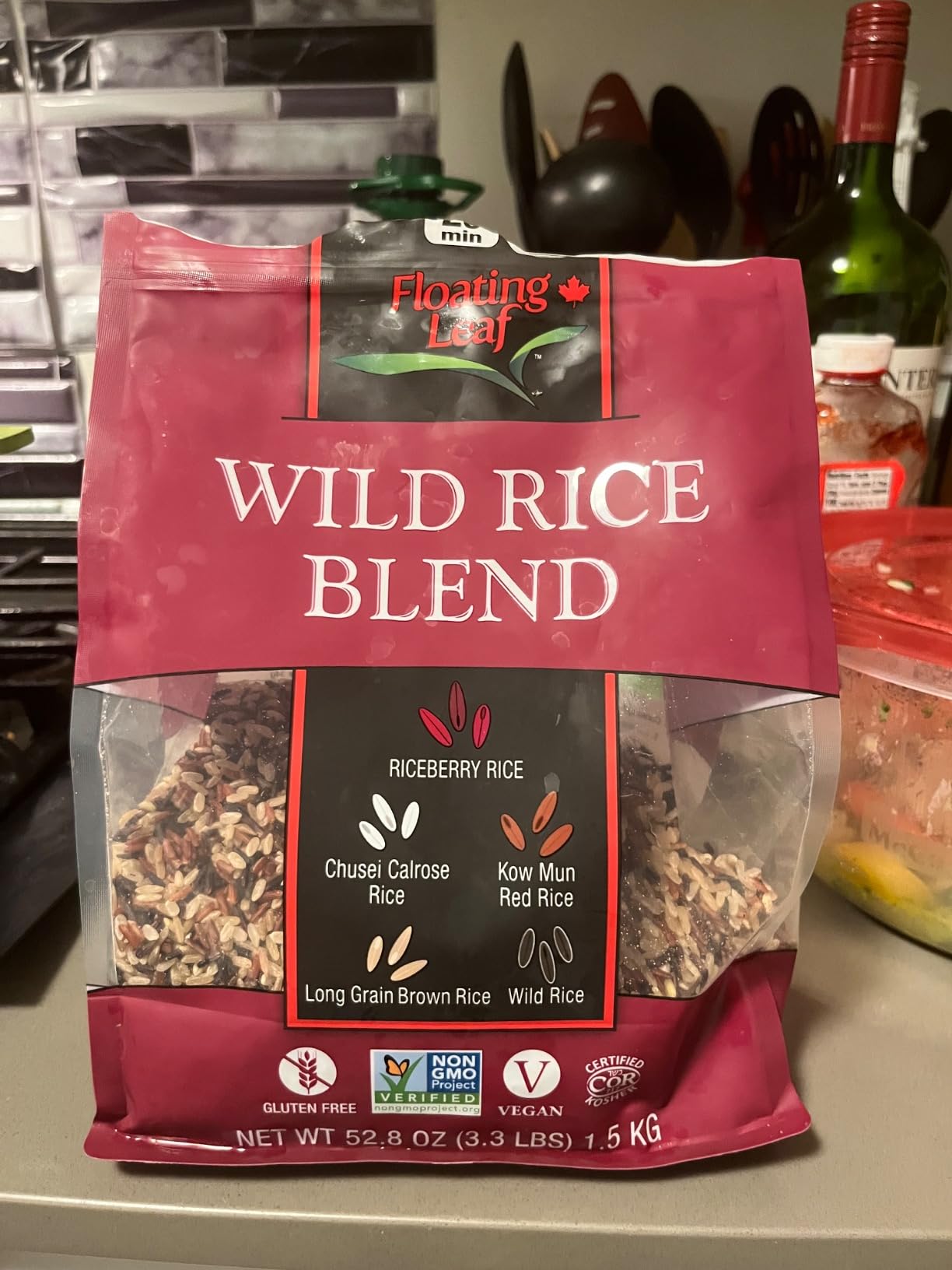 Floating Leaf Long Grain Wild Rice Blend - Non-GMO & Gluten free Organic Rice | Wild Rice Blend With Riceberry, Red Rice And Brown Rice (Pack of 3) 14 oz each | All Natural Vegan Plant Based Rice Mix customer photo 2