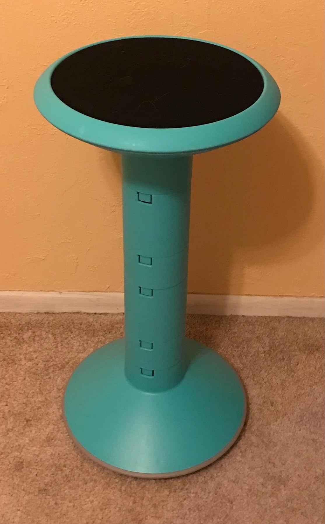 Storex Active Tilt Stool - Ergonomic Seating for Flexible Office Space and Standing Desks, Adjustable 12-24 Inch Height, Teal customer photo 1